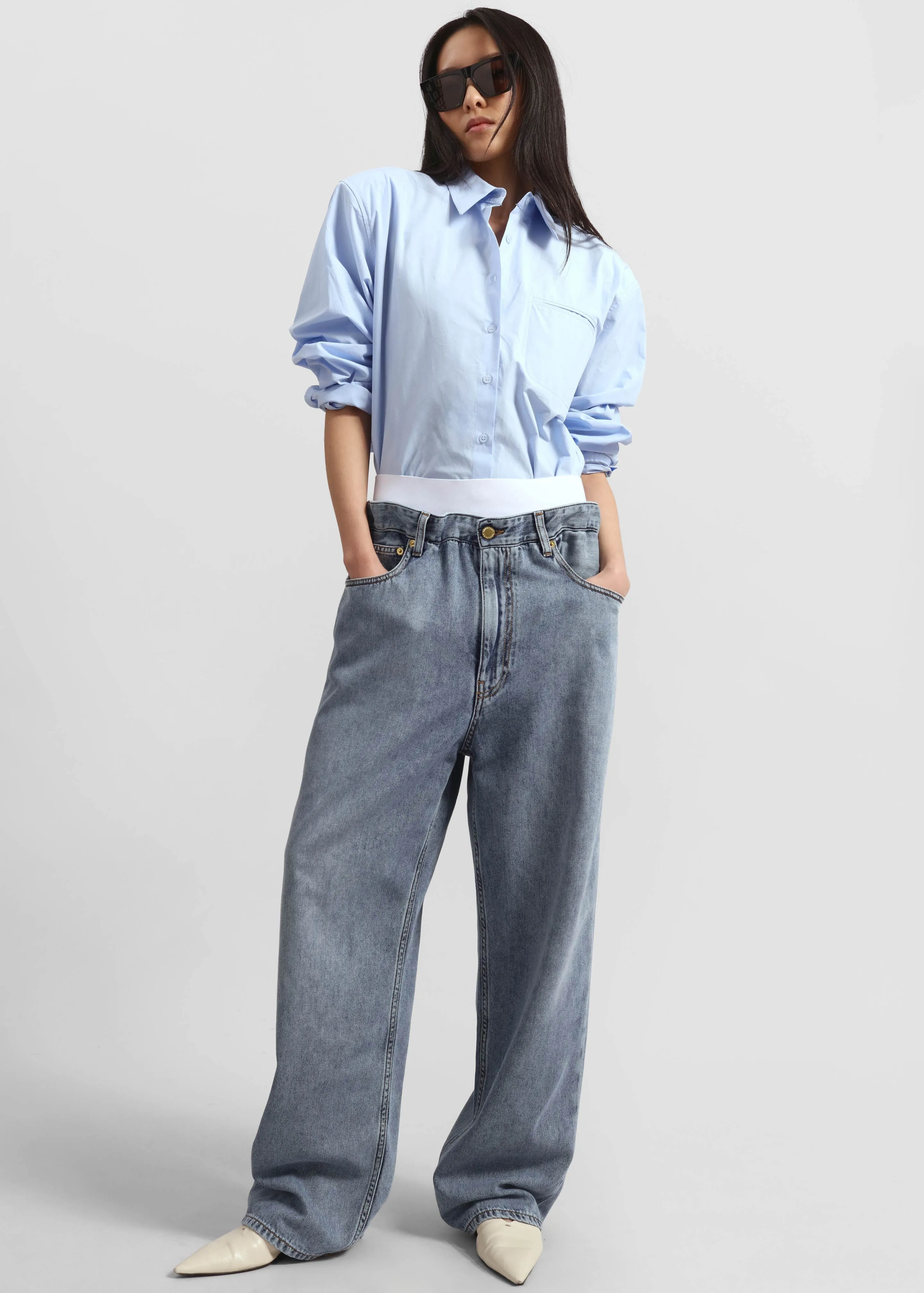 Darkpark Jane Elastic Waist Denim - San Fran Blue sold by Frankie Shop product image thumbnail 2