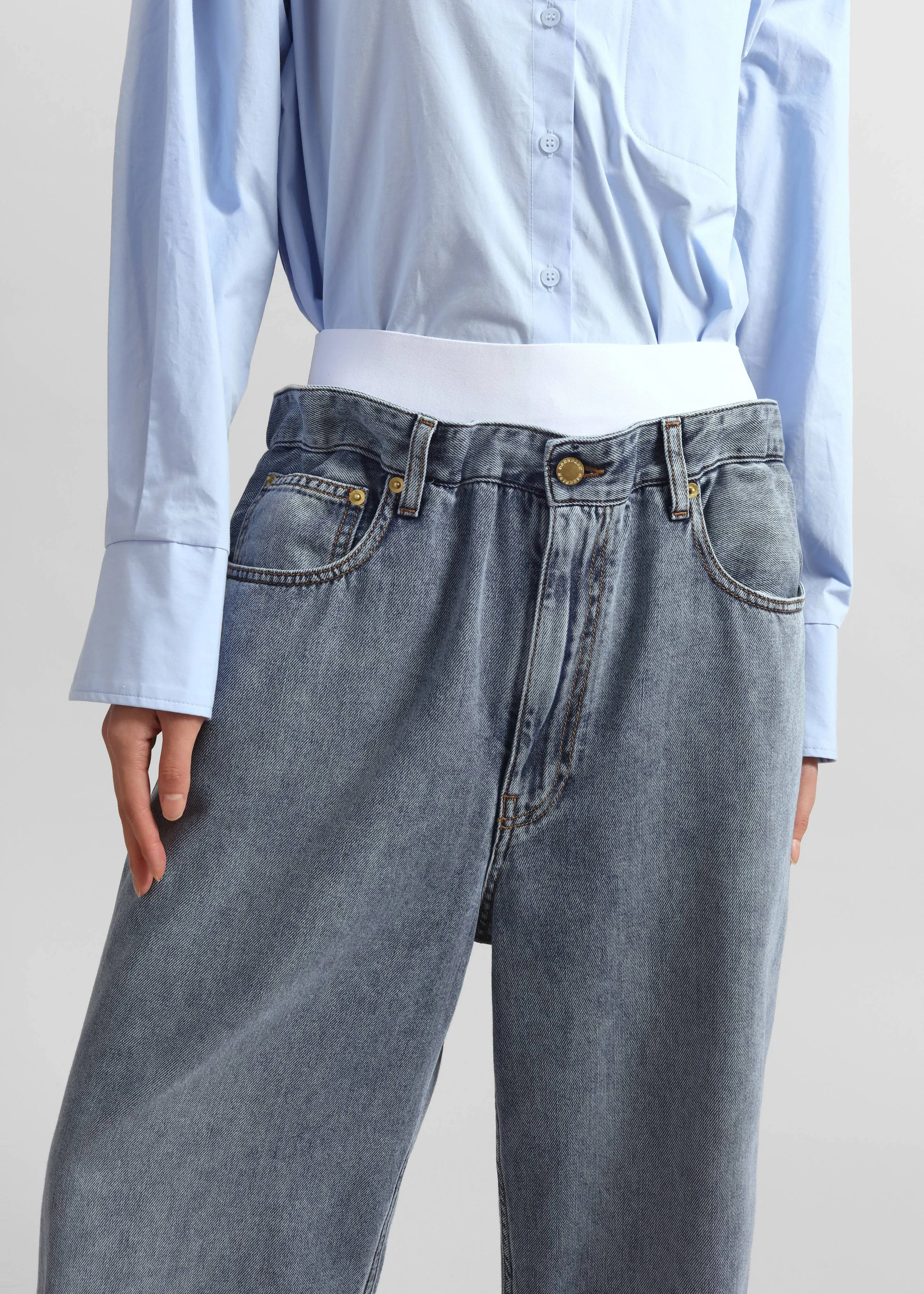 Darkpark Jane Elastic Waist Denim - San Fran Blue sold by Frankie Shop product image thumbnail 5