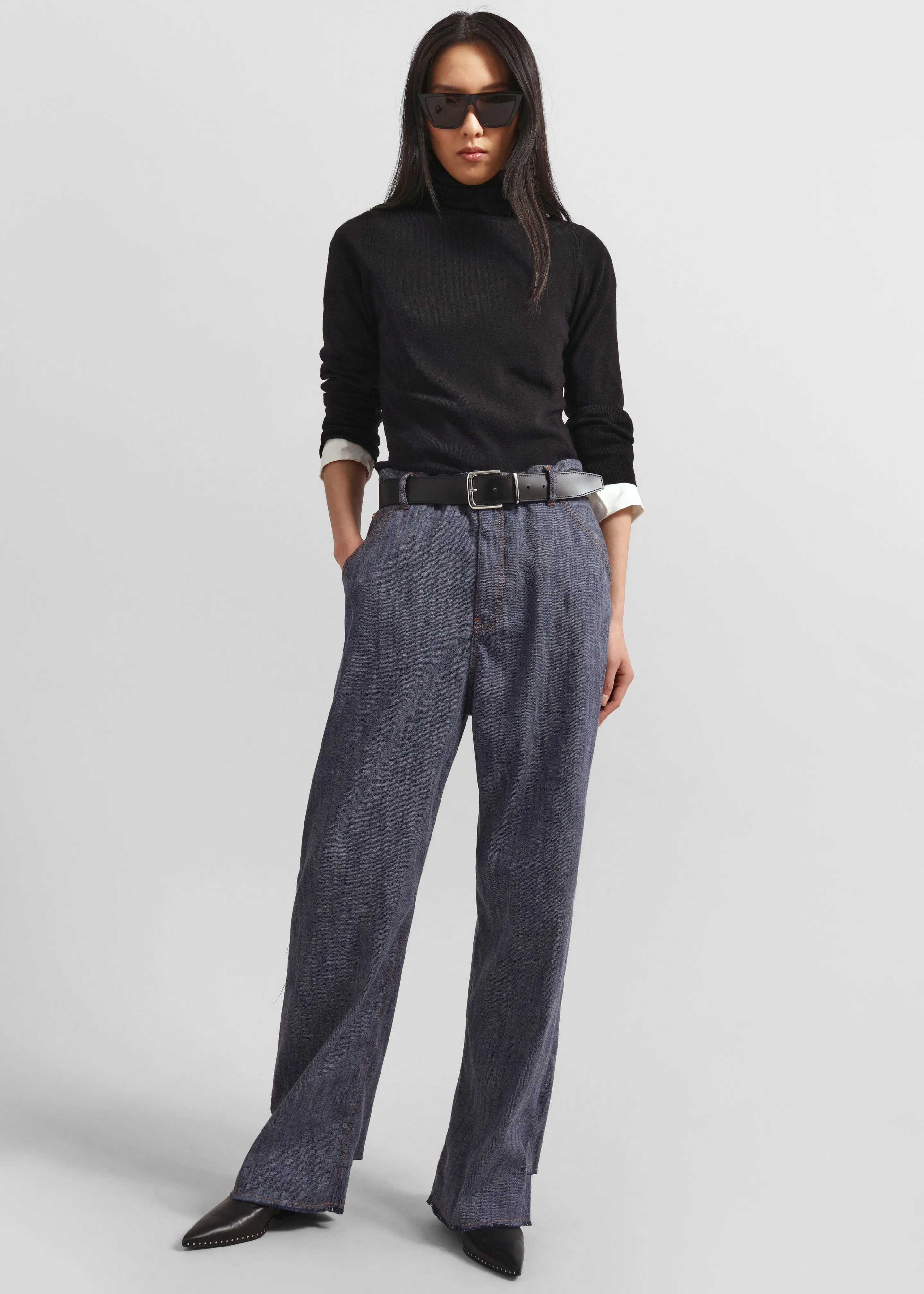 Darkpark Lisa Chain Adorned Carpenter Denim - Blue sold by Frankie Shop product image thumbnail 3