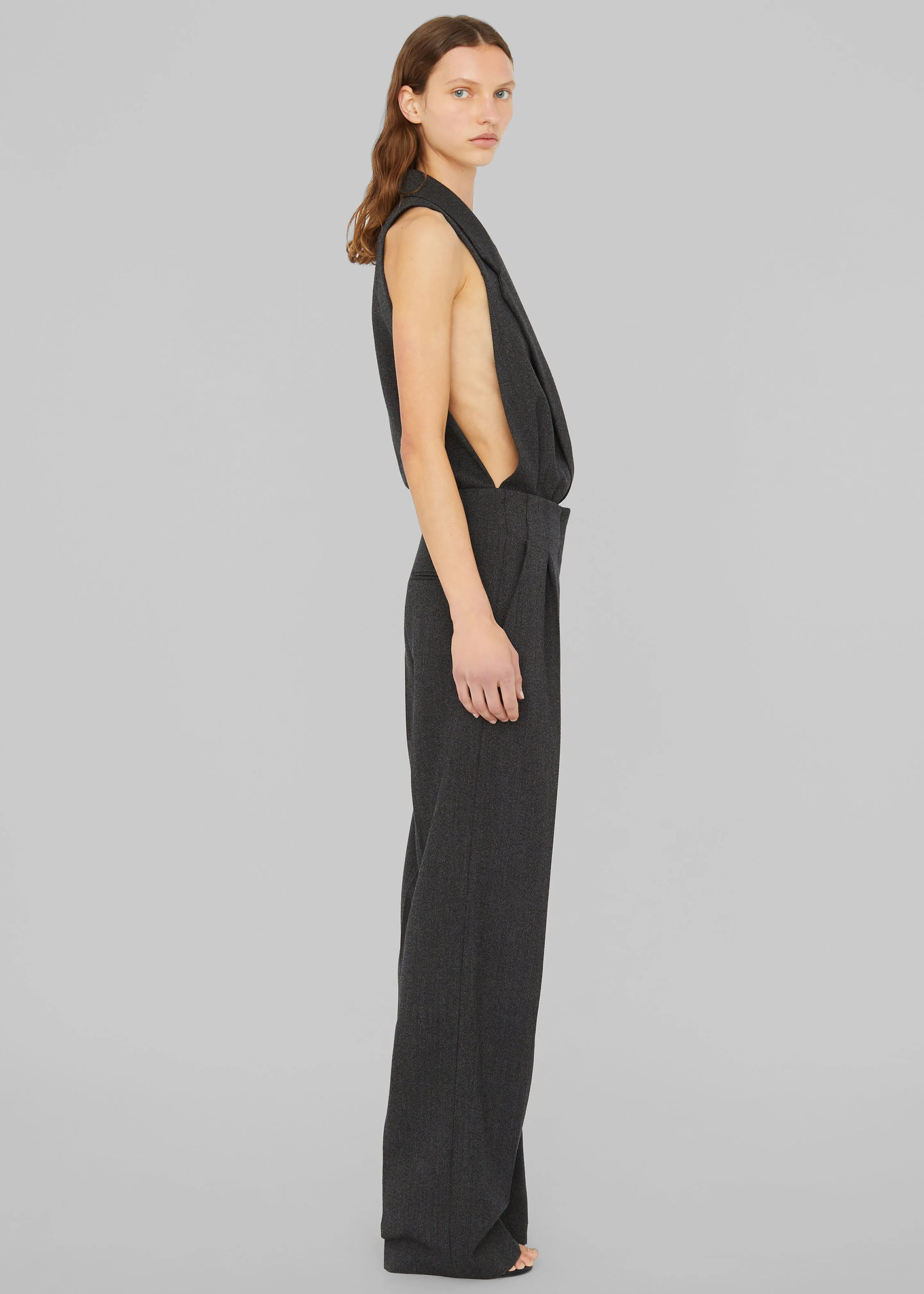 Christopher Esber Facile Tailored Twill Bodysuit - Speckled Black sold by Frankie Shop product image thumbnail 3