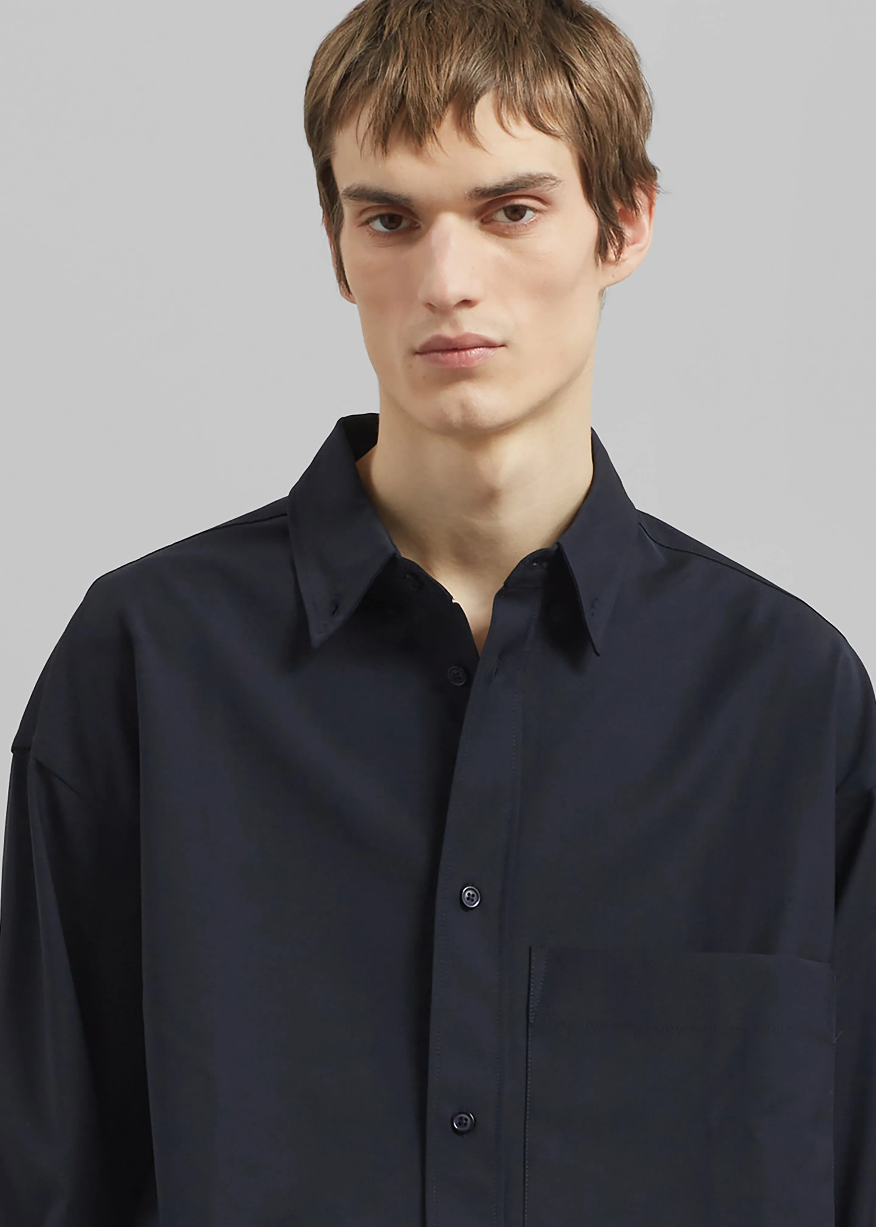 Dalton Wool Blend Shirt - Dark Navy sold by Frankie Shop product image thumbnail 3