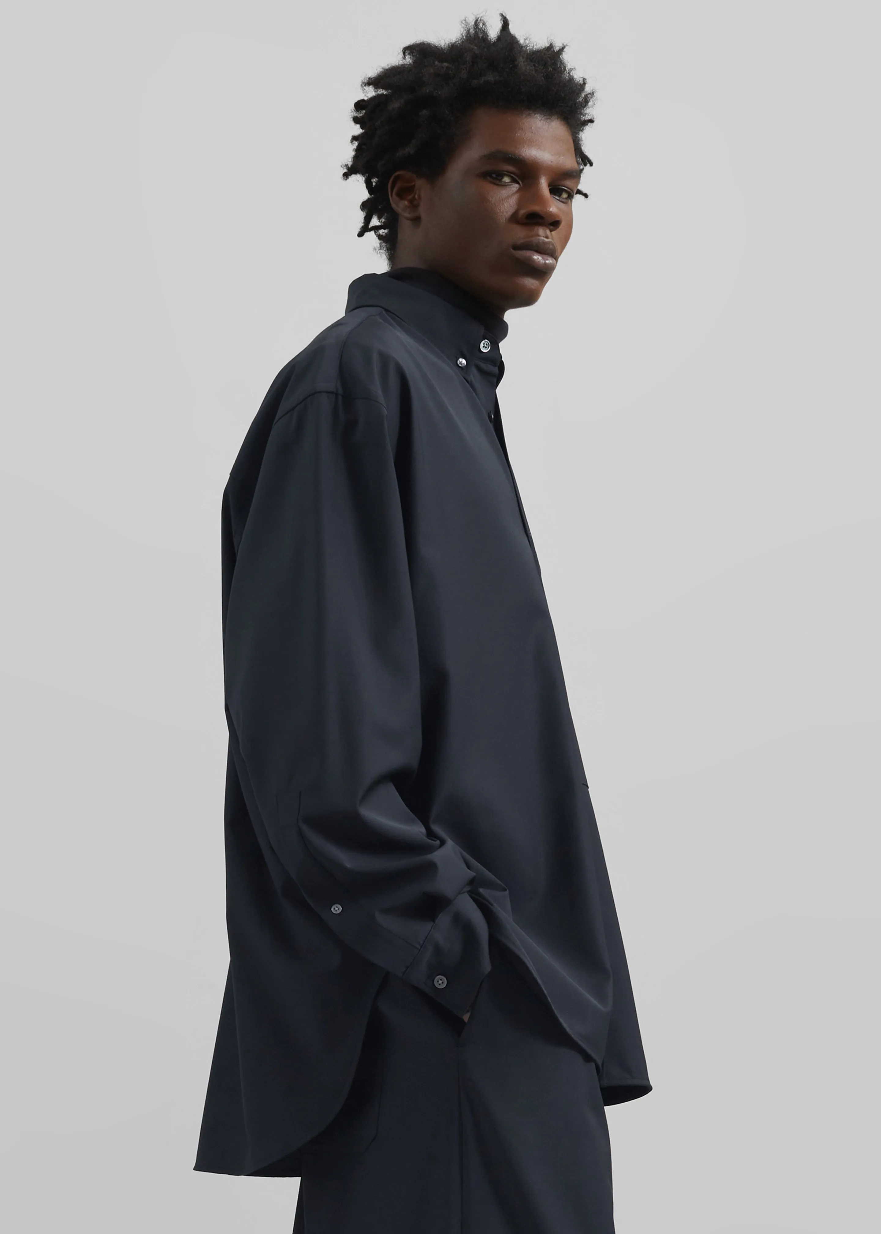 Dalton Wool Blend Shirt - Dark Navy sold by Frankie Shop product image thumbnail 5