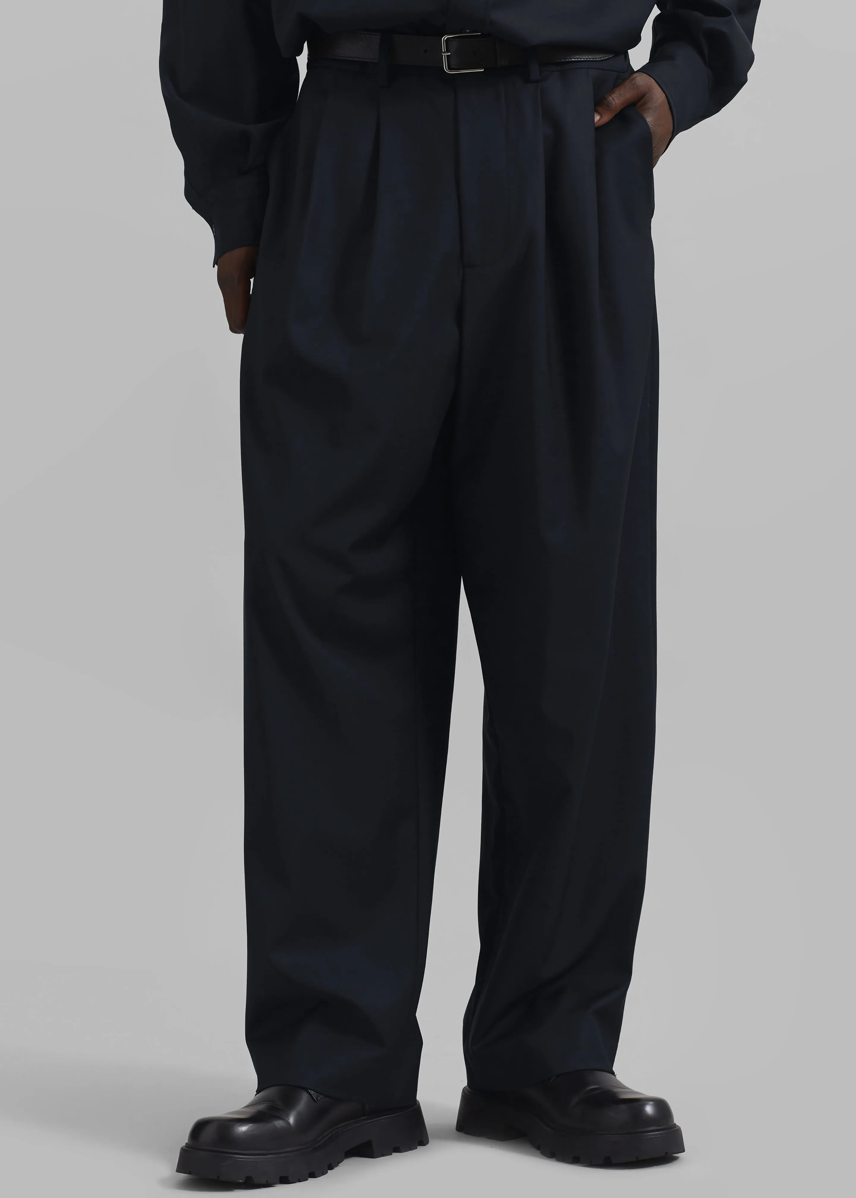 Dalton Wool Blend Trousers - Dark Navy sold by Frankie Shop