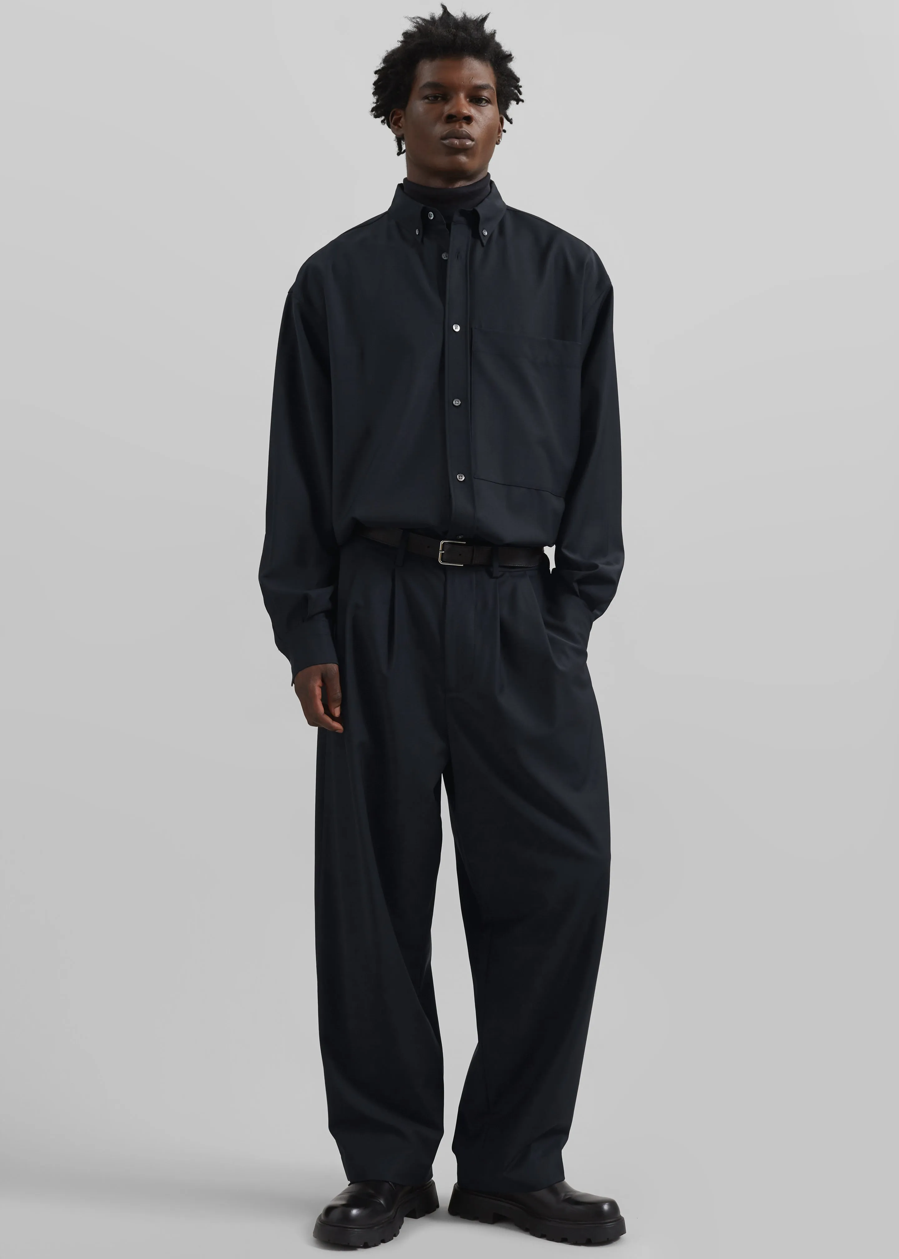 Dalton Wool Blend Trousers - Dark Navy sold by Frankie Shop product image thumbnail 3