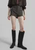 Tenby Striped Hot Pants - Brown Melange sold by Frankie Shop