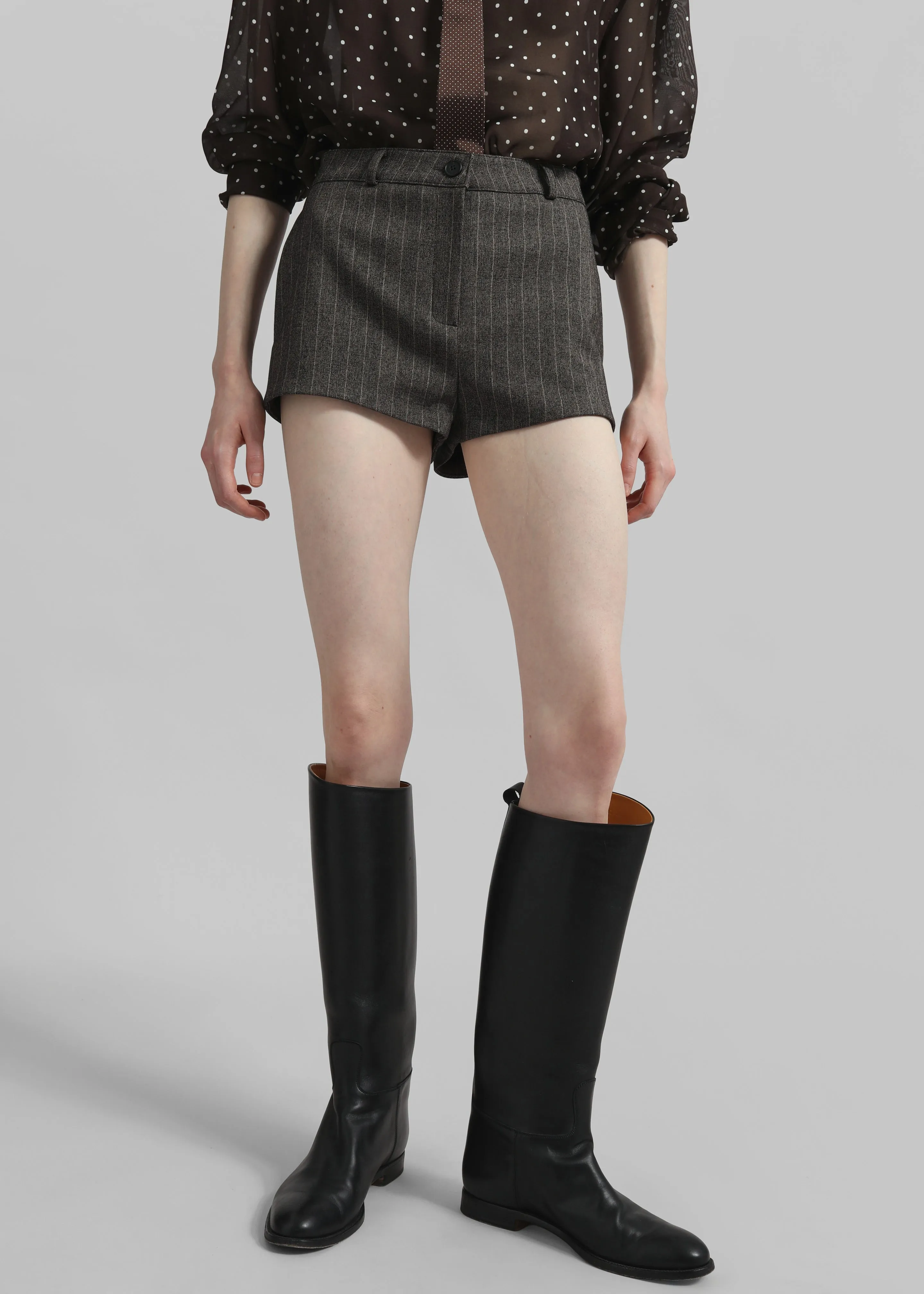 Tenby Striped Hot Pants - Brown Melange sold by Frankie Shop product image thumbnail 4