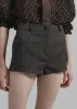 Tenby Striped Hot Pants - Brown Melange sold by Frankie Shop