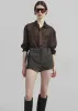Tenby Striped Hot Pants - Brown Melange sold by Frankie Shop