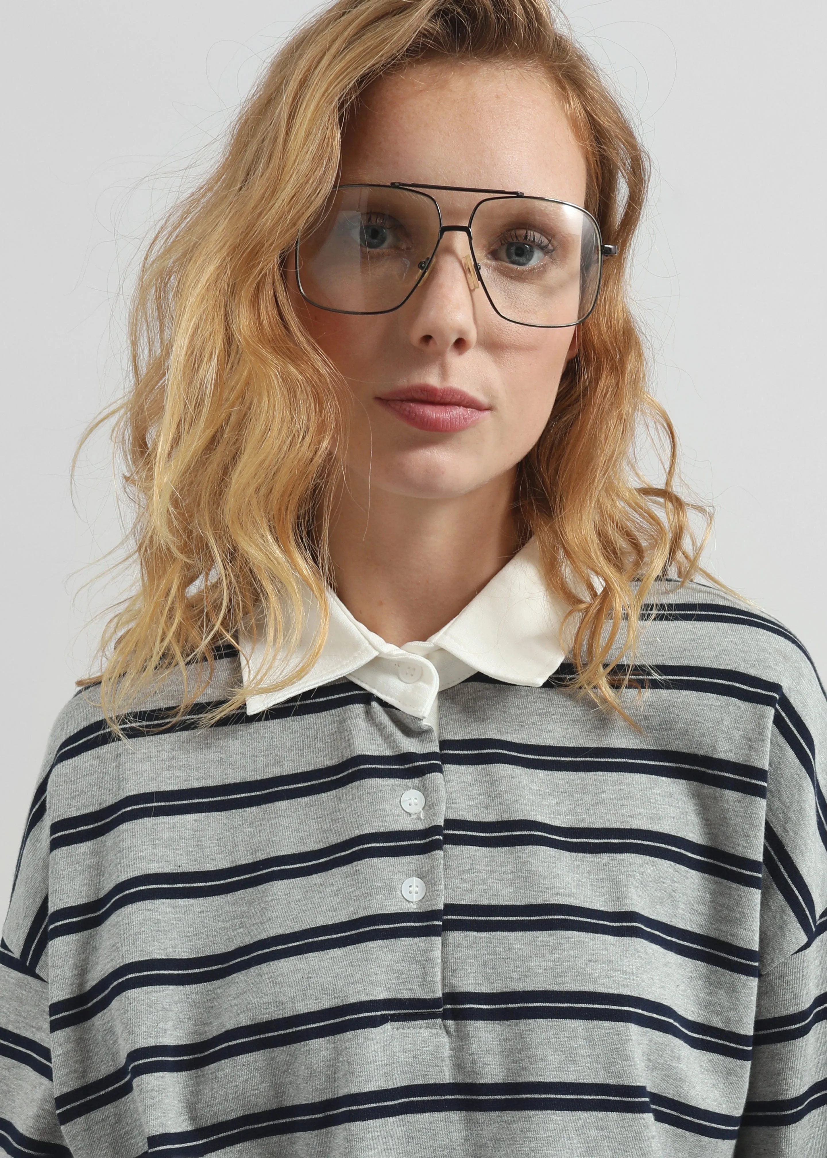 Mizan Striped Polo - Grey sold by Frankie Shop product image thumbnail 4