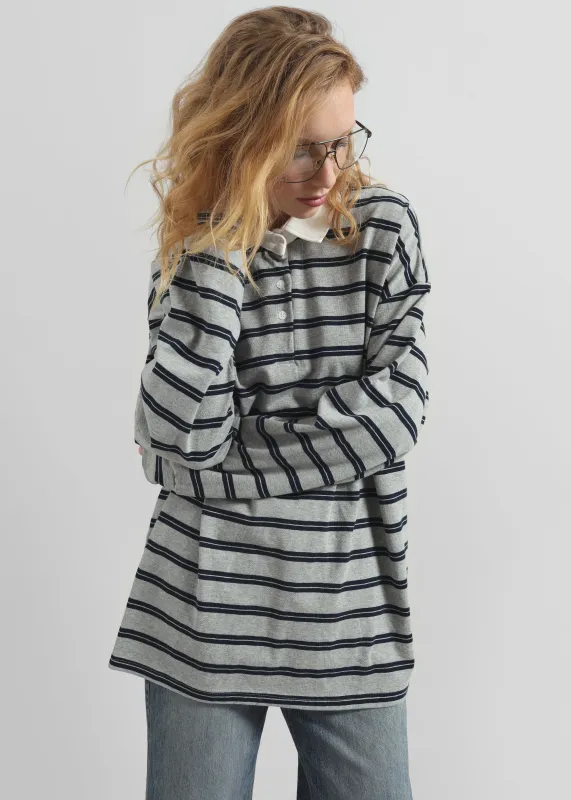 Mizan Striped Polo - Grey sold by Frankie Shop