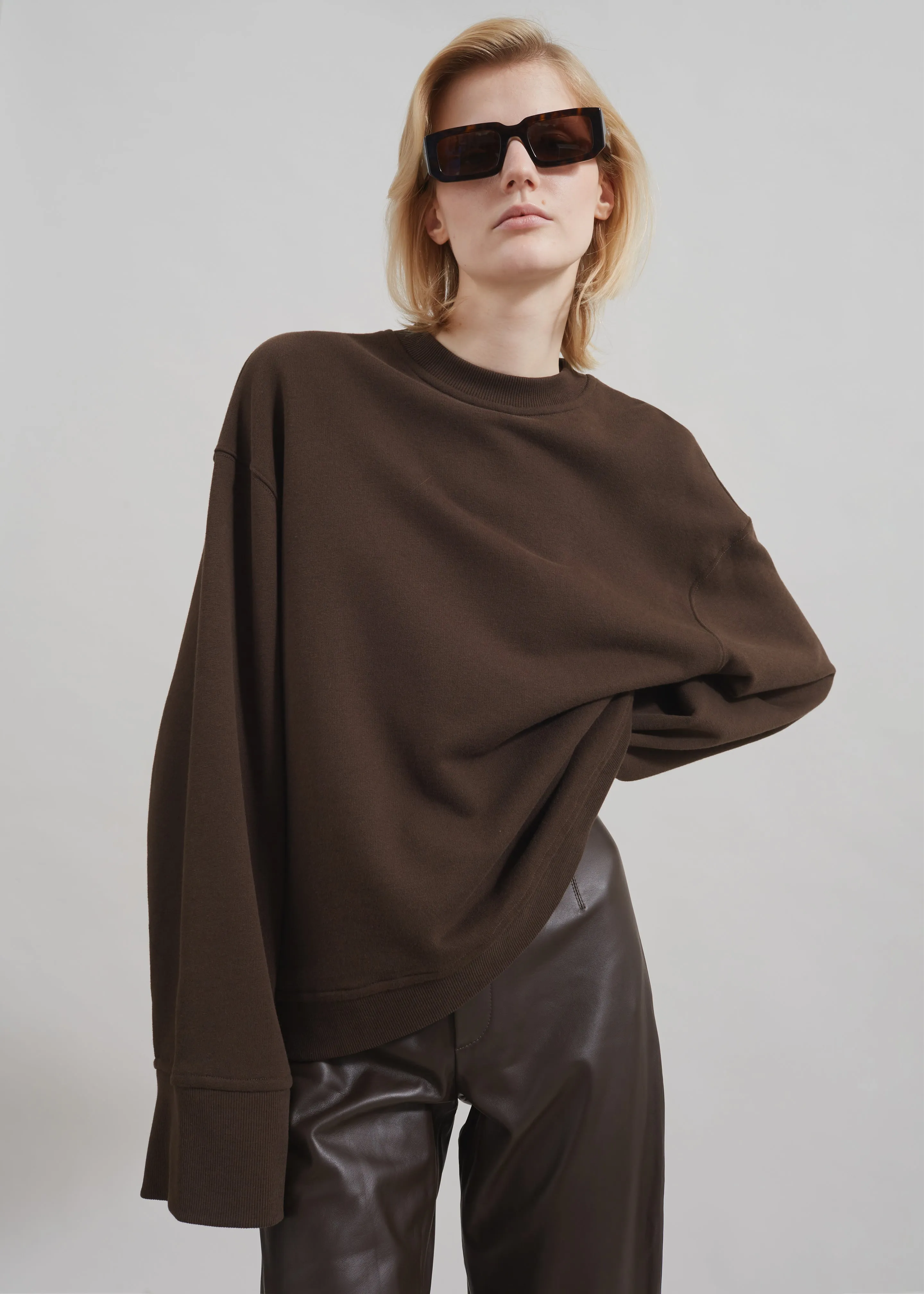 Talia Sweatshirt - Brown sold by Frankie Shop product image thumbnail 2