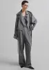 Simona Short Trench - Grey Melange sold by Frankie Shop
