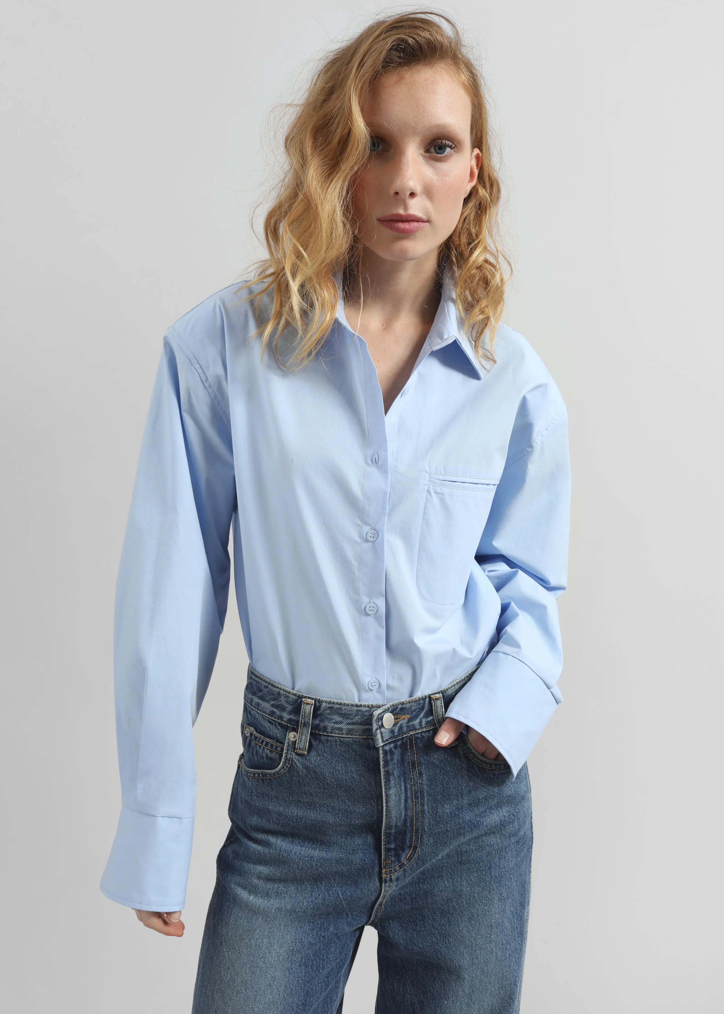 Auster Padded Shirt - Sky Blue sold by Frankie Shop product image thumbnail 3