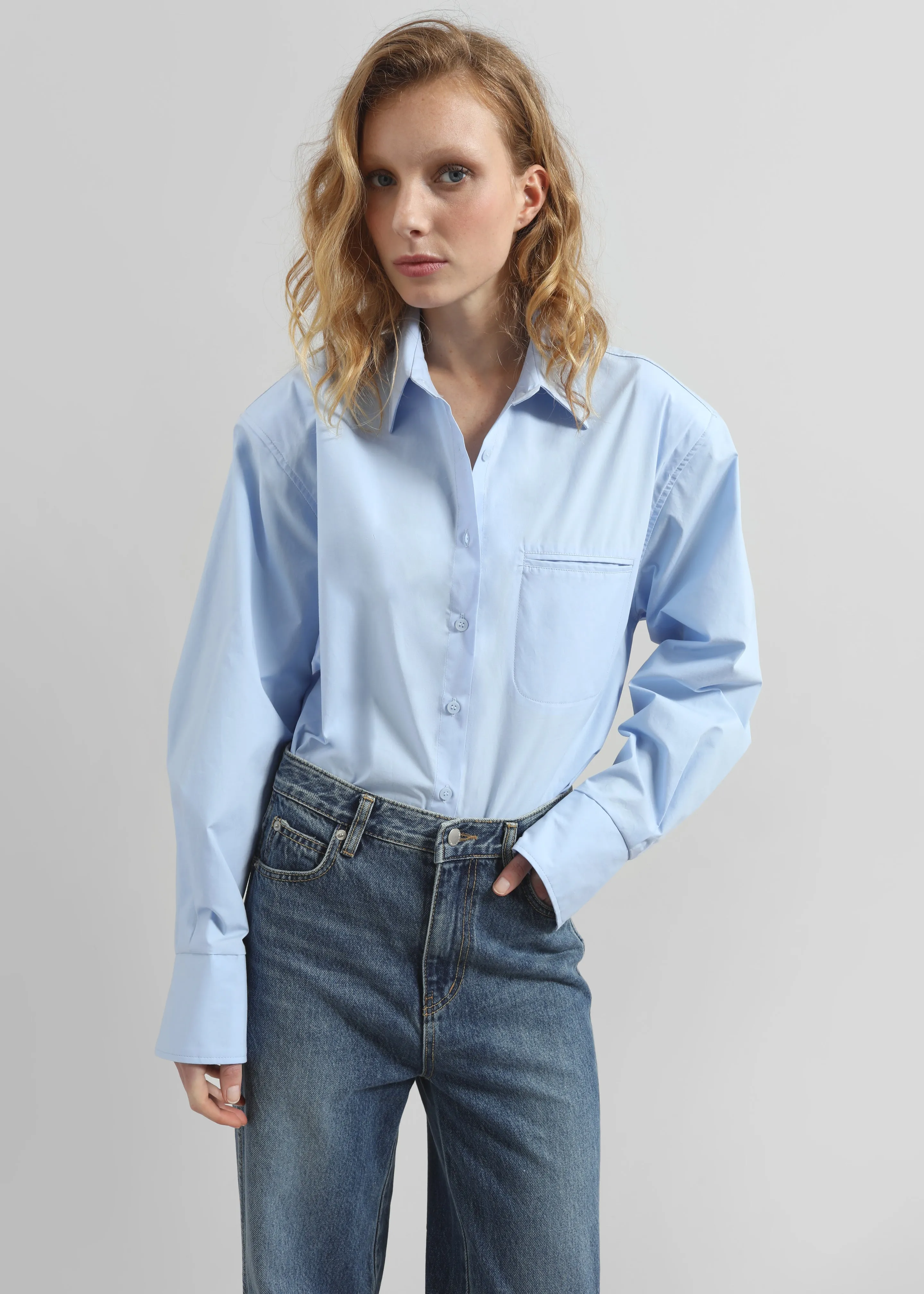 Auster Padded Shirt - Sky Blue sold by Frankie Shop