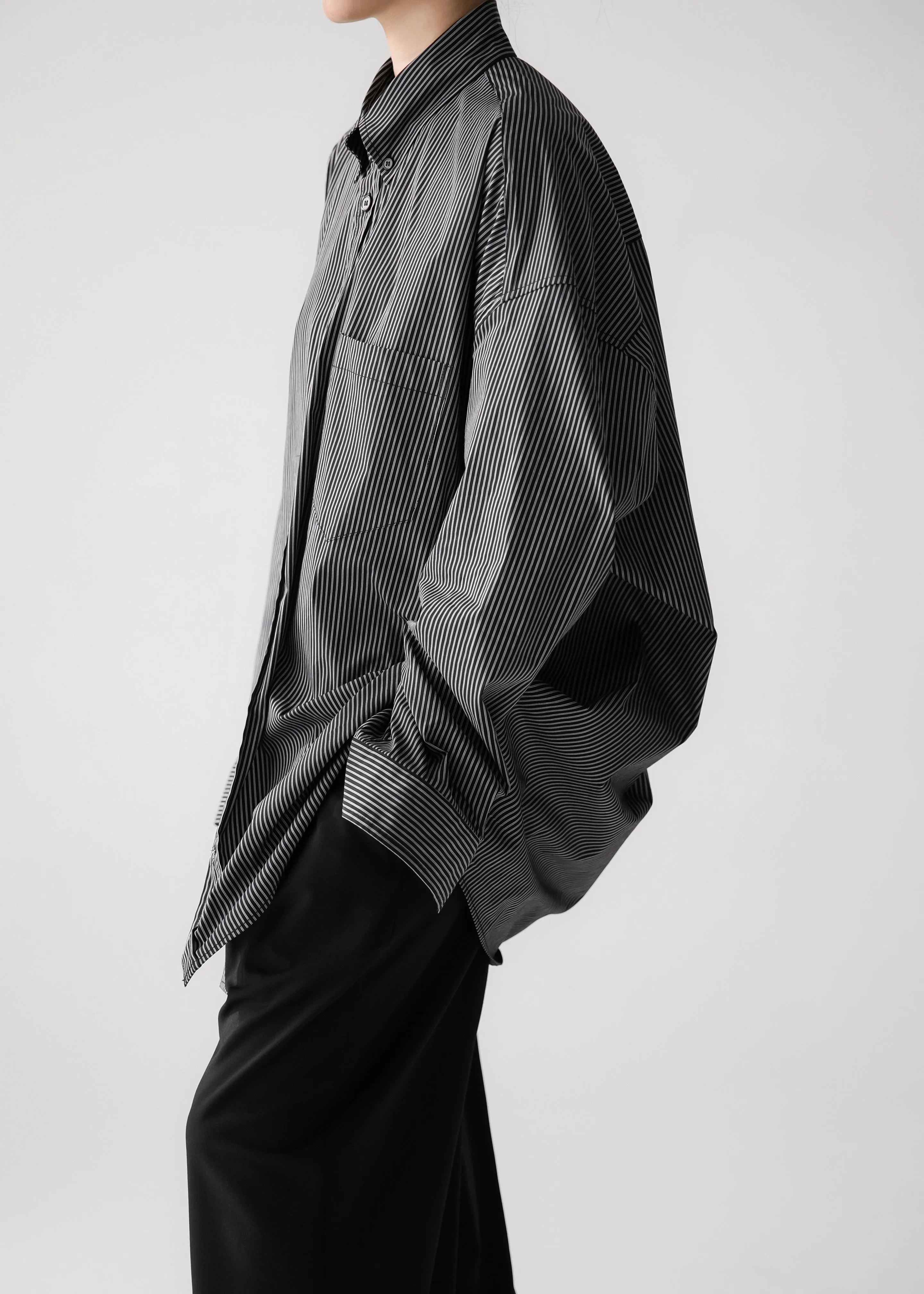 Lioris Oversized Shirt - Black/White Stripe sold by Frankie Shop product image thumbnail 2