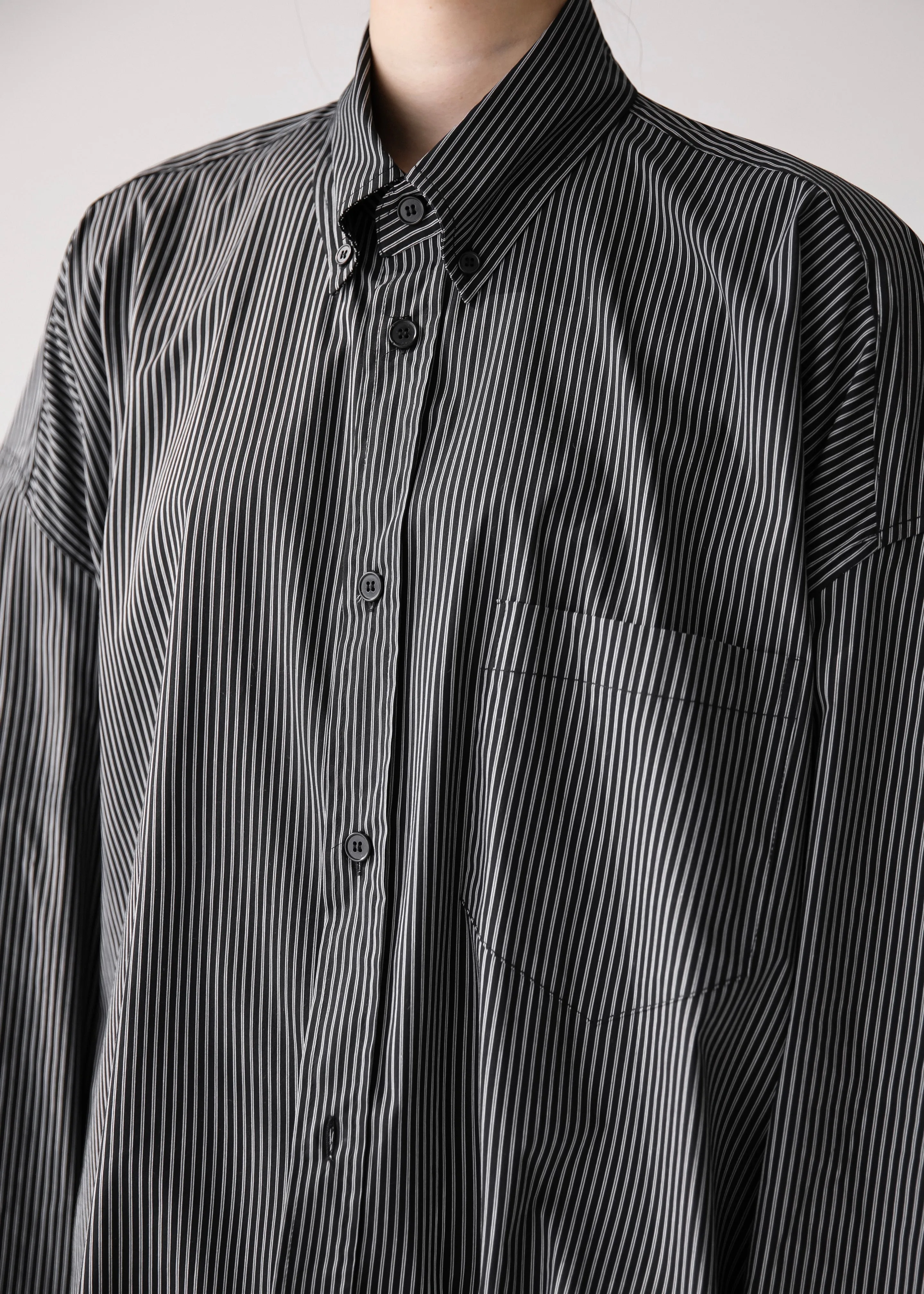 Lioris Oversized Shirt - Black/White Stripe sold by Frankie Shop product image thumbnail 4