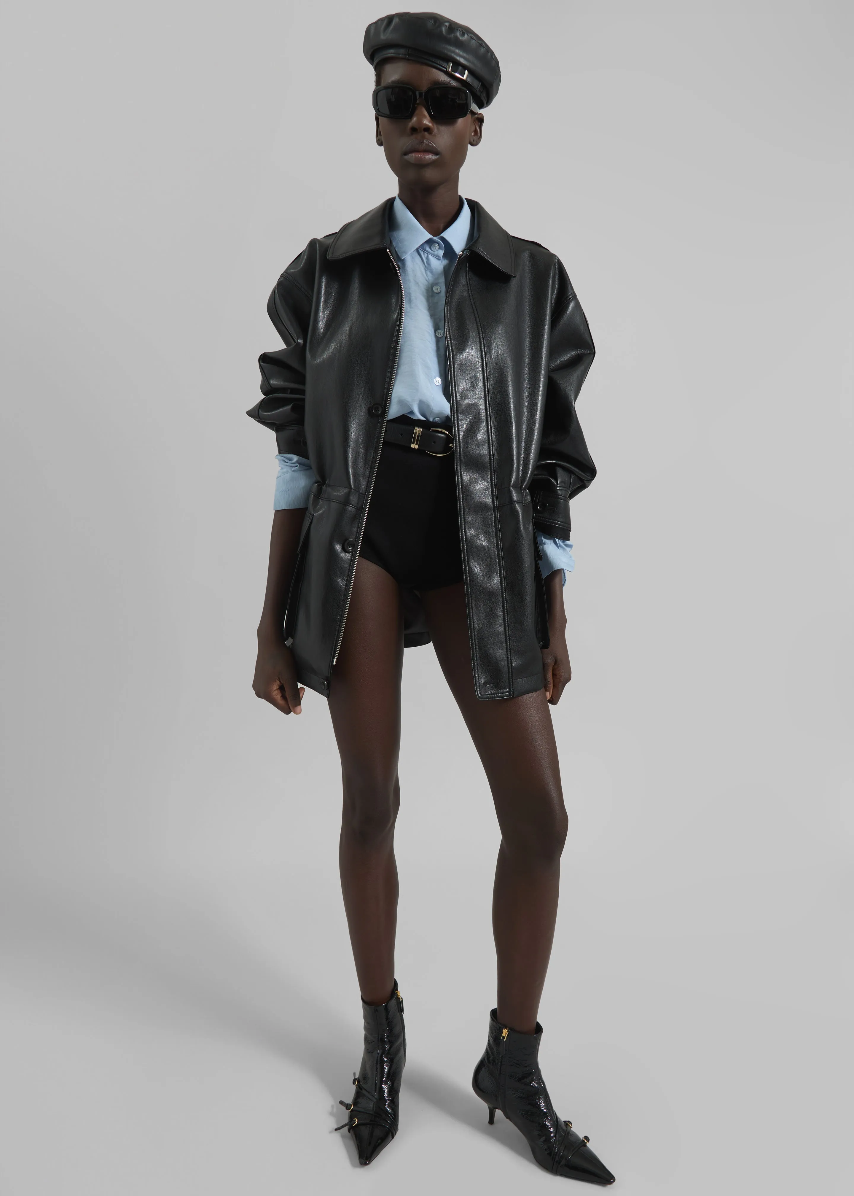 Cassel Faux Leather Jacket - Black sold by Frankie Shop product image thumbnail 2