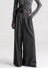 Nellore Pleated Denim Pants - Dark Grey Melange sold by Frankie Shop