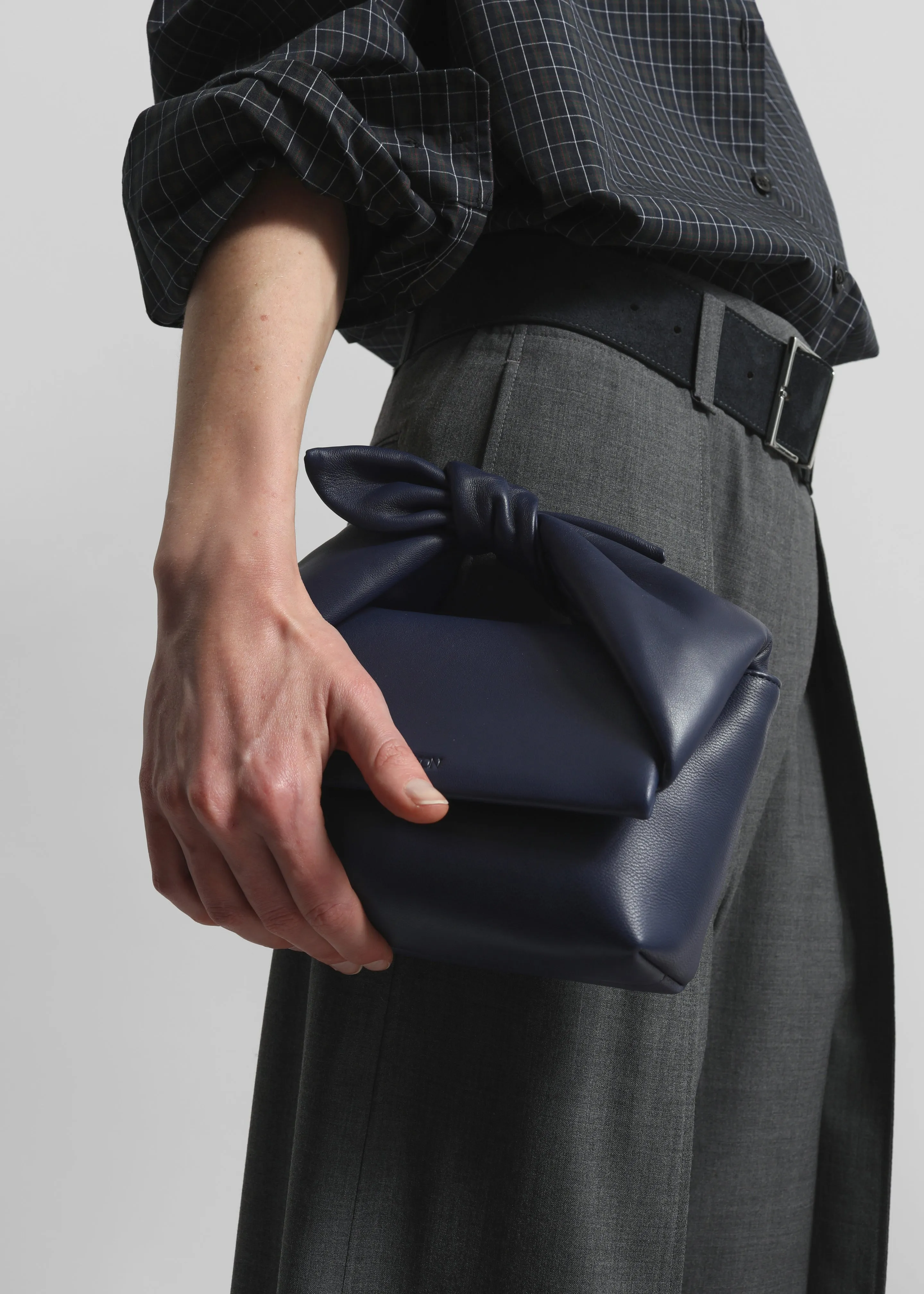 JW Anderson Bow Midi Twister Bag - Navy sold by Frankie Shop product image thumbnail 4