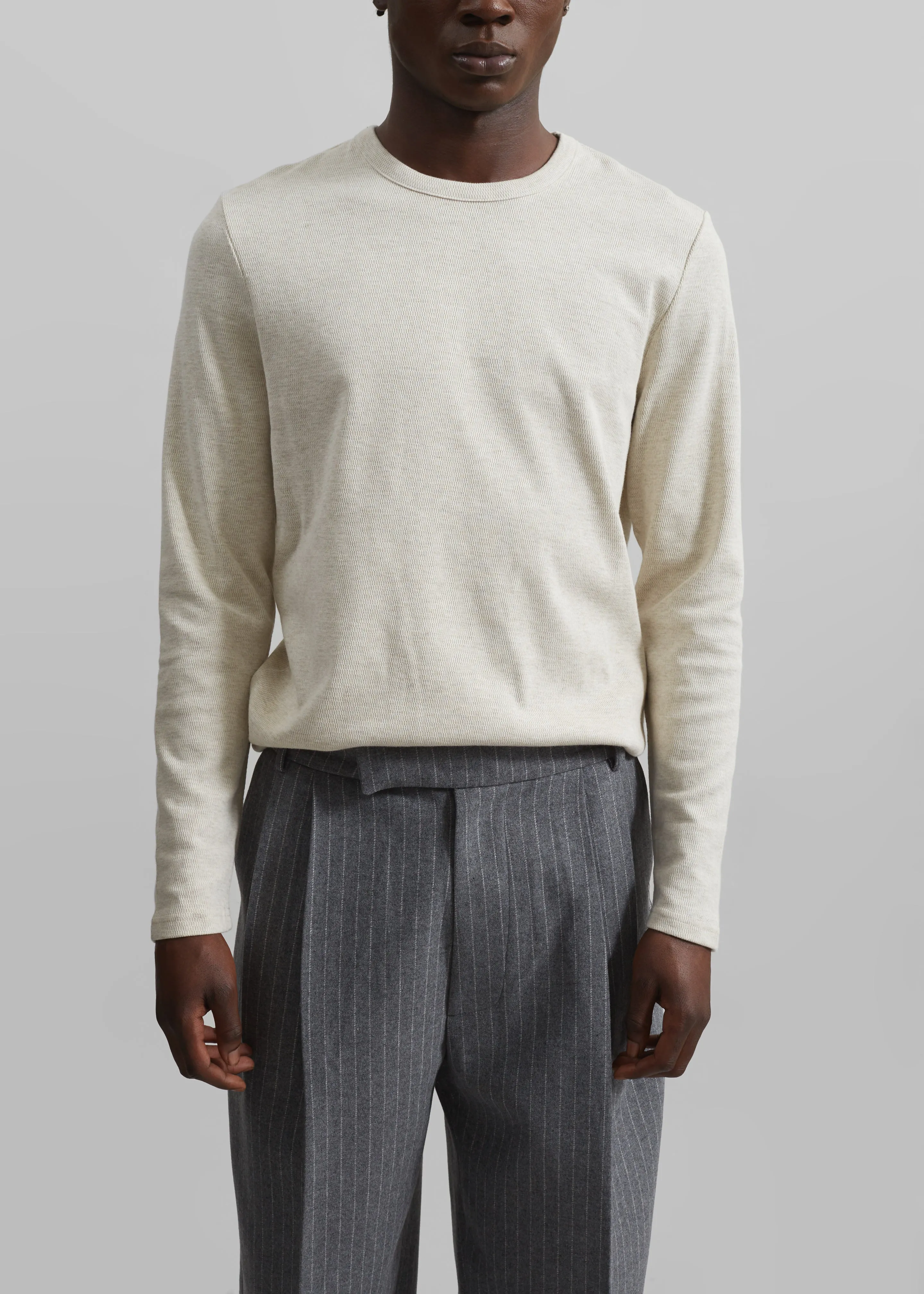 Samsøe Samsøe Saromeo LS T-Shirt - Clear Cream Melange sold by Frankie Shop product image thumbnail 2