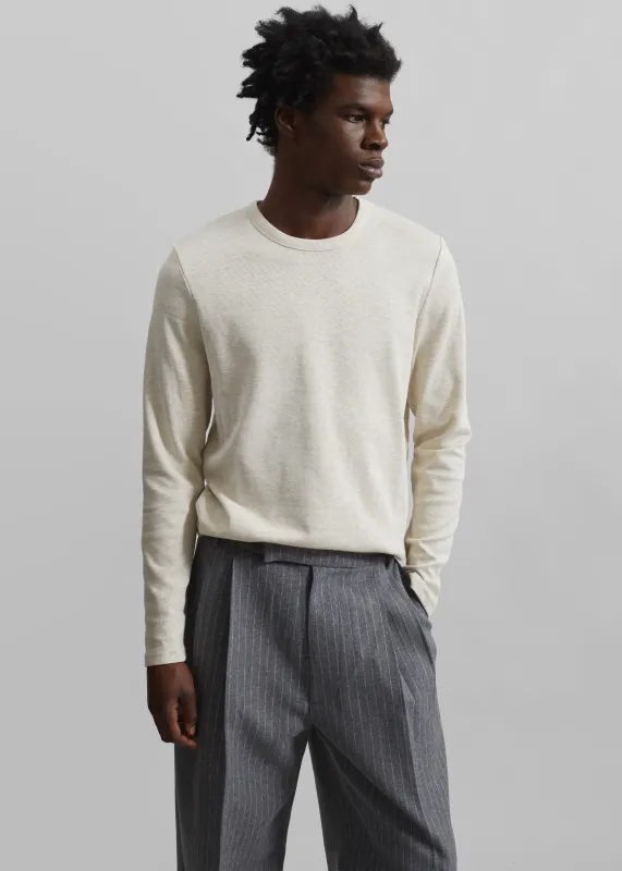 Samsøe Samsøe Saromeo LS T-Shirt - Clear Cream Melange sold by Frankie Shop