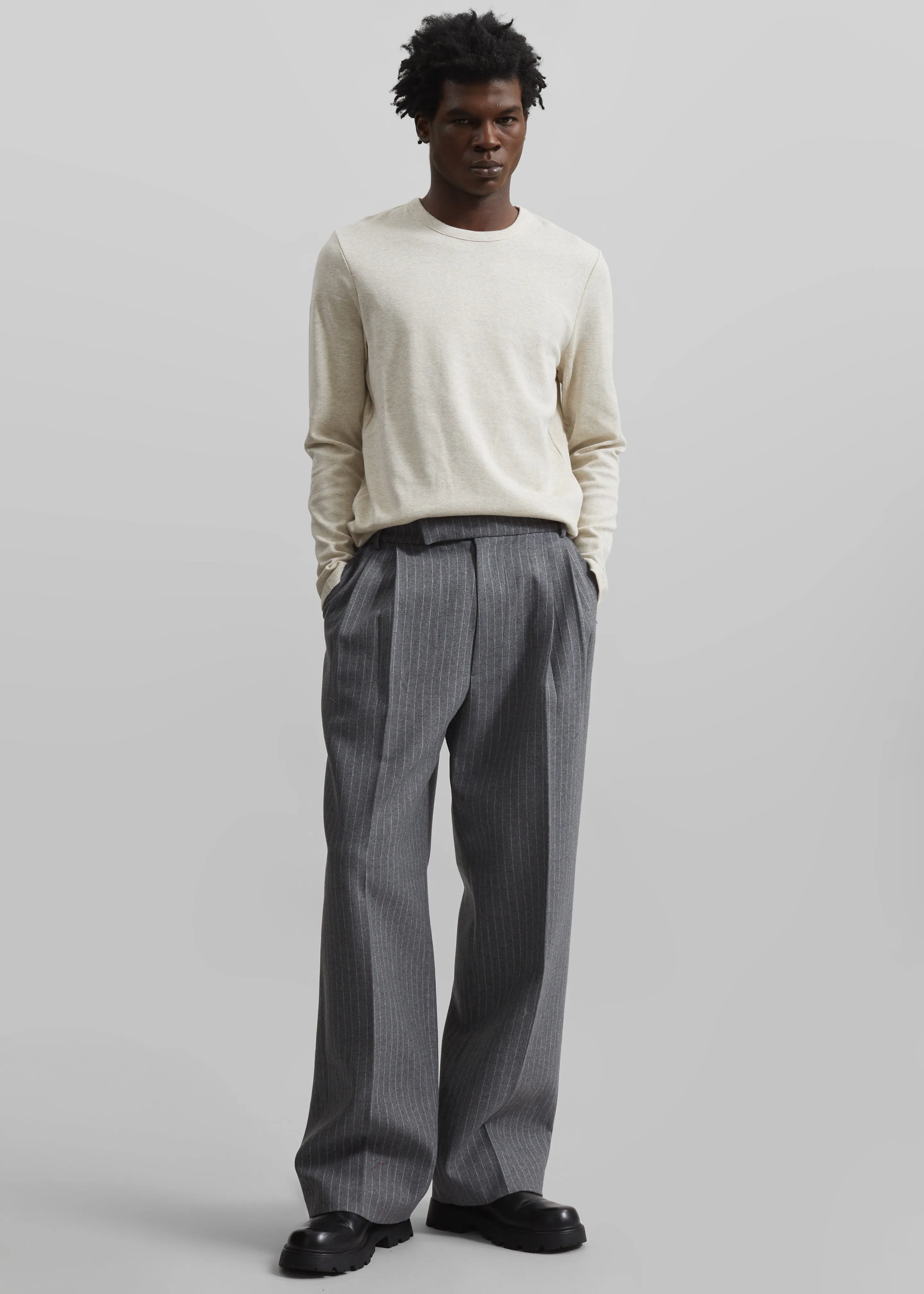 Samsøe Samsøe Saromeo LS T-Shirt - Clear Cream Melange sold by Frankie Shop product image thumbnail 3