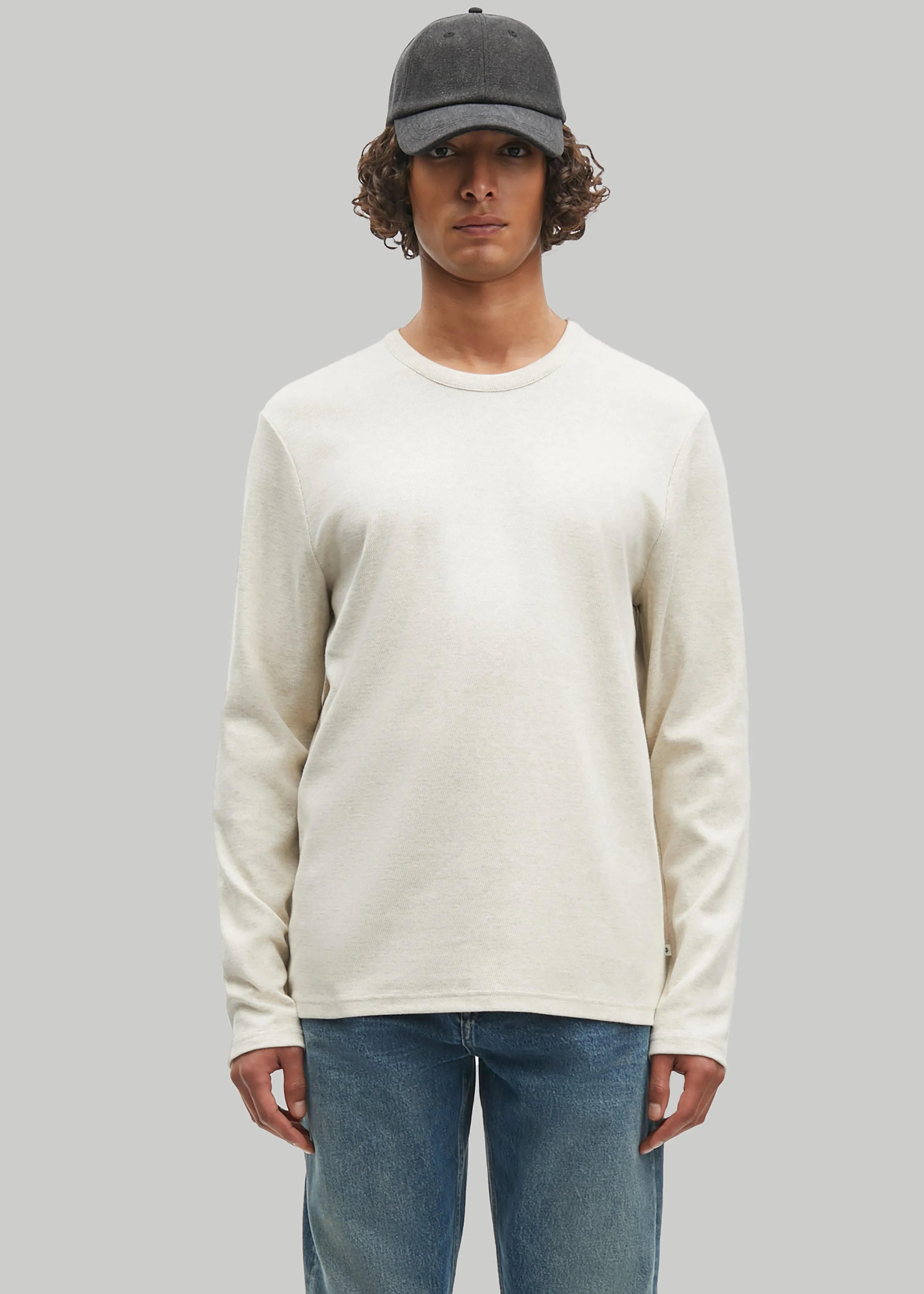 Samsøe Samsøe Saromeo LS T-Shirt - Clear Cream Melange sold by Frankie Shop product image thumbnail 4