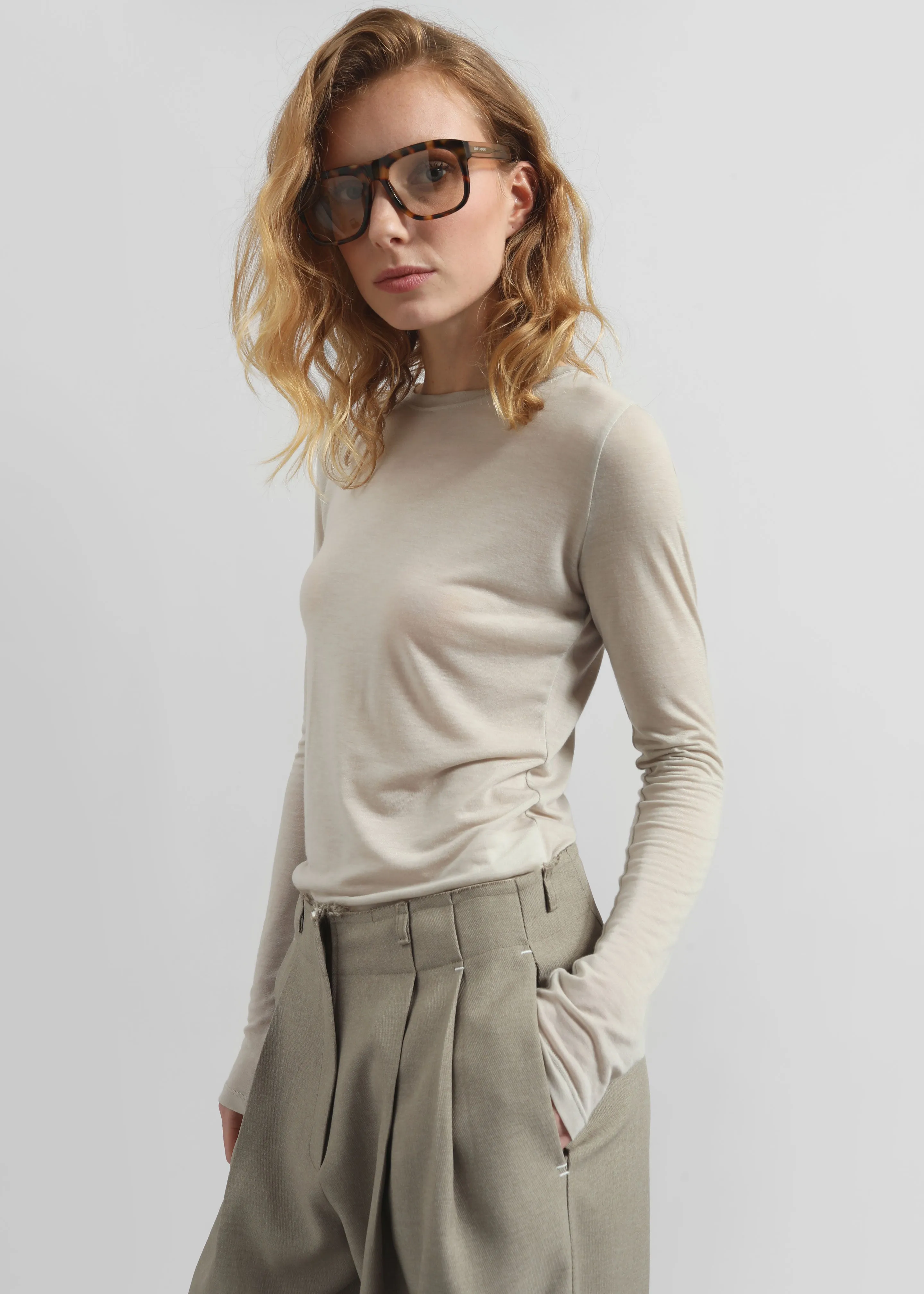 Jace Sheer Tee - Light Beige sold by Frankie Shop product image thumbnail 2