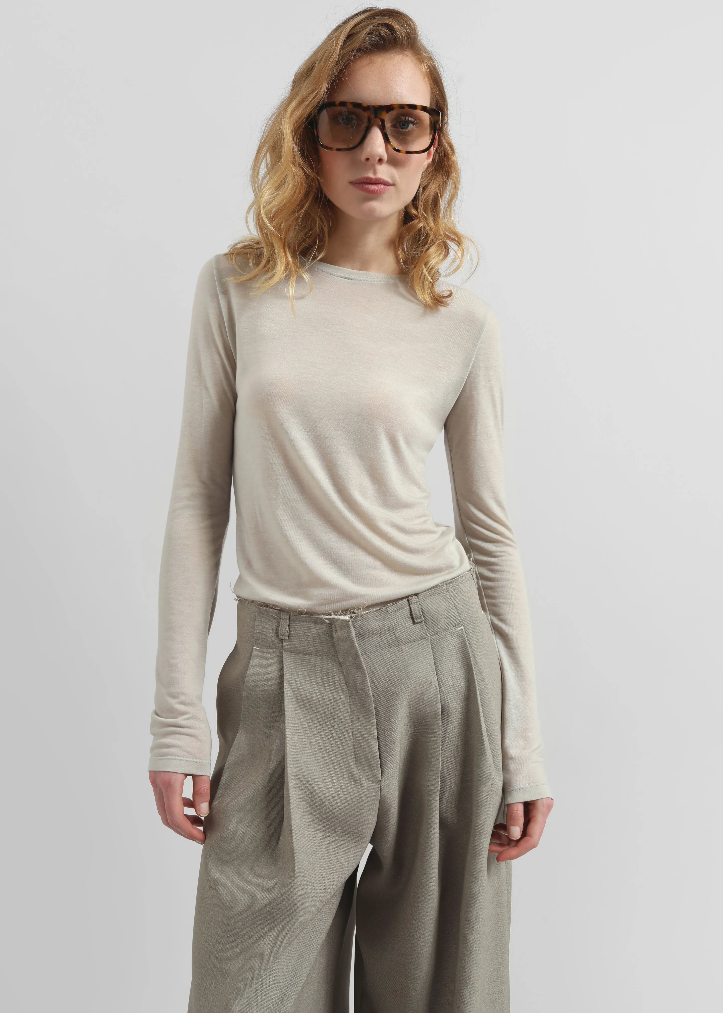 Jace Sheer Tee - Light Beige sold by Frankie Shop product image thumbnail 4