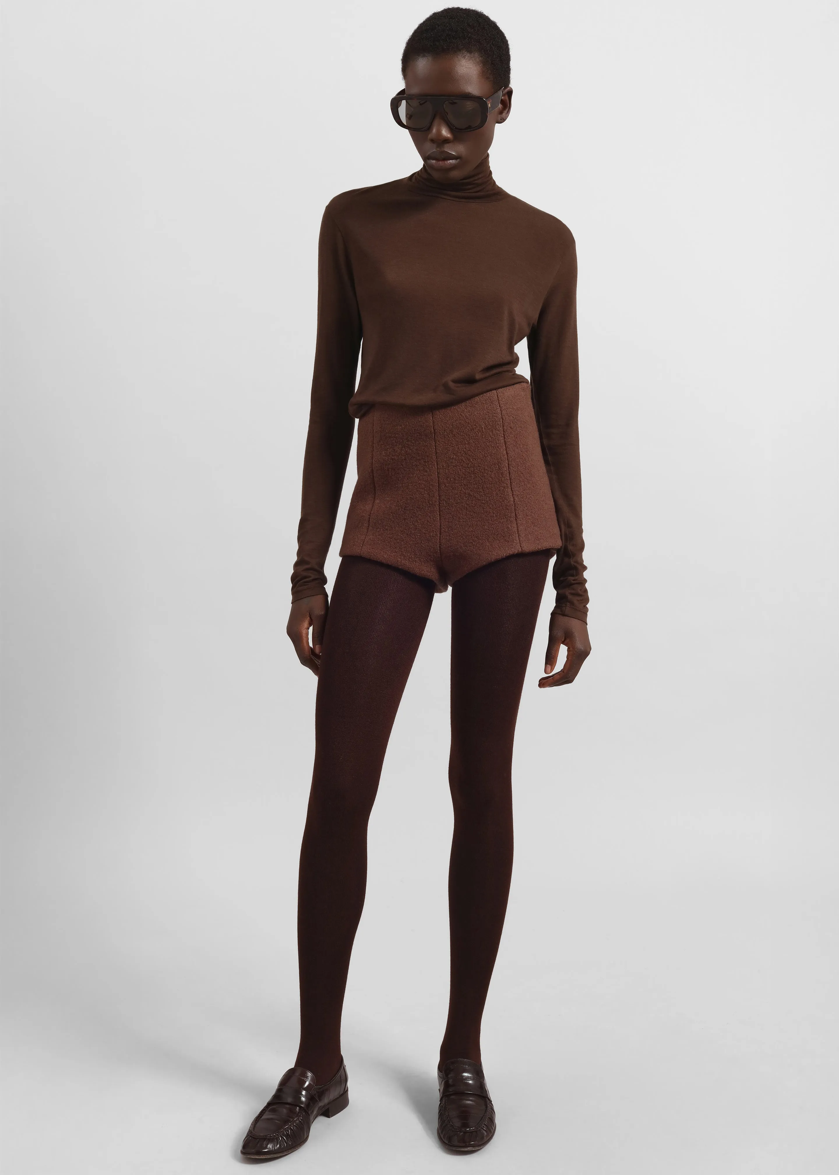 Evren Sheer Turtleneck - Brown sold by Frankie Shop product image thumbnail 4