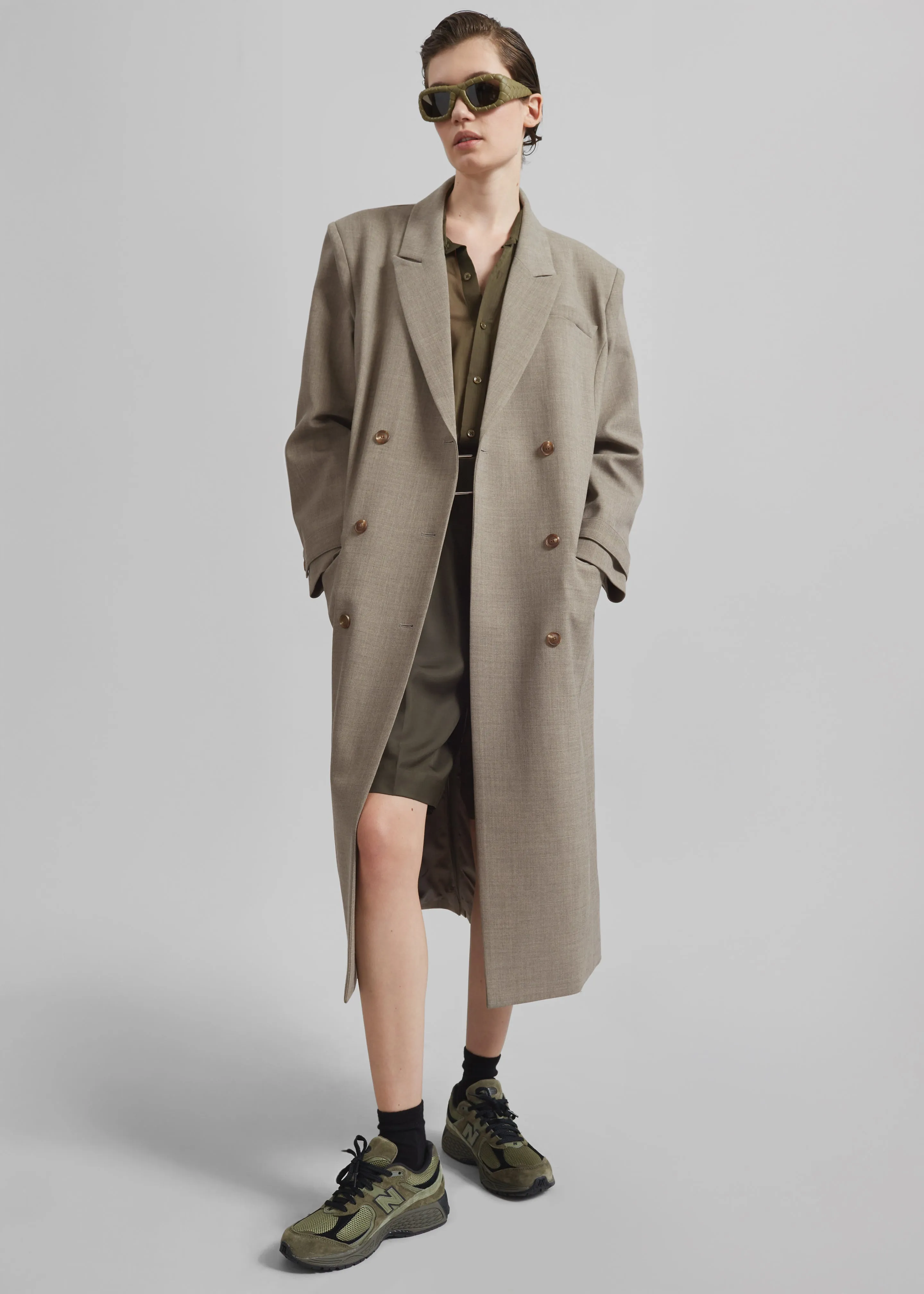 Sonoma Long Coat - Taupe sold by Frankie Shop product image thumbnail 5