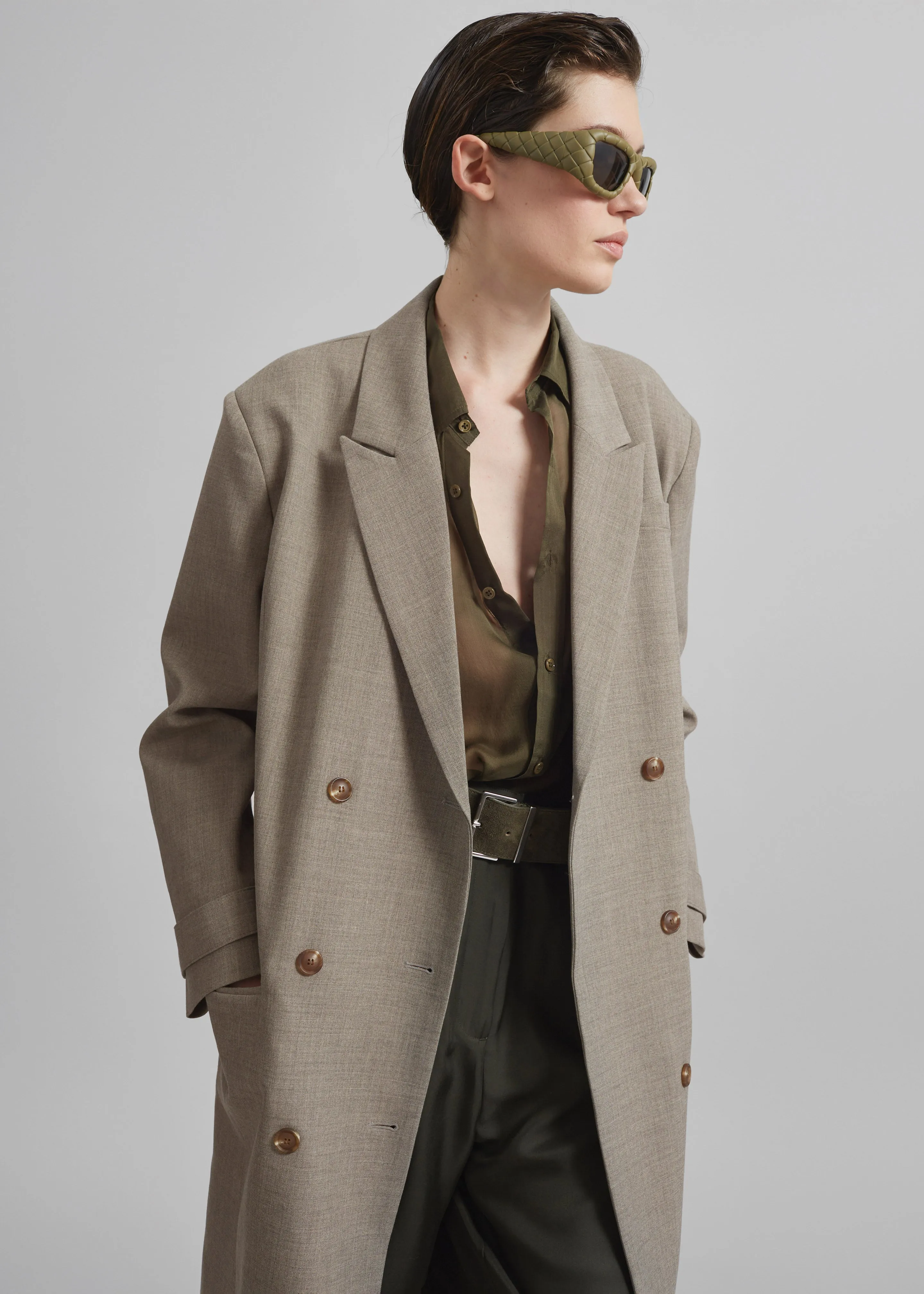 Sonoma Long Coat - Taupe sold by Frankie Shop product image thumbnail 4