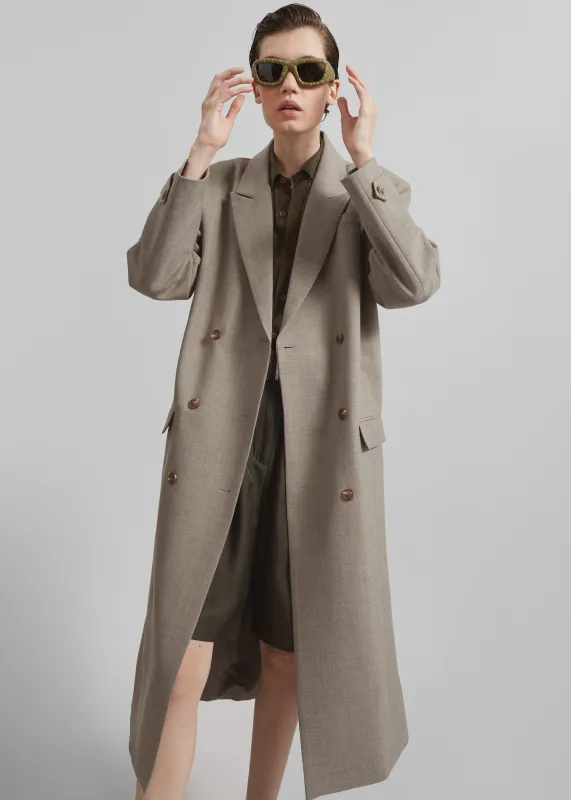 Sonoma Long Coat - Taupe sold by Frankie Shop