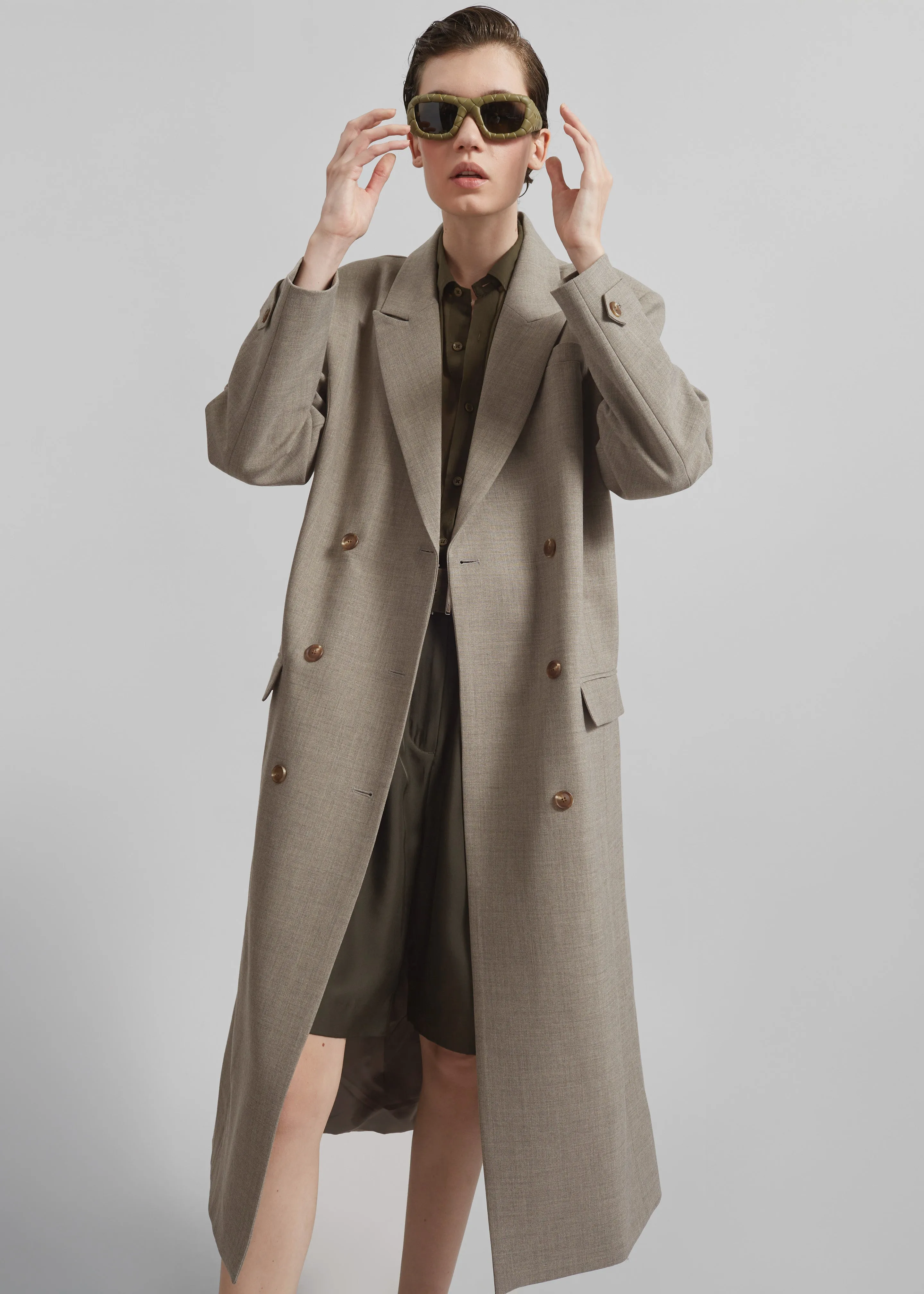 Sonoma Long Coat - Taupe sold by Frankie Shop