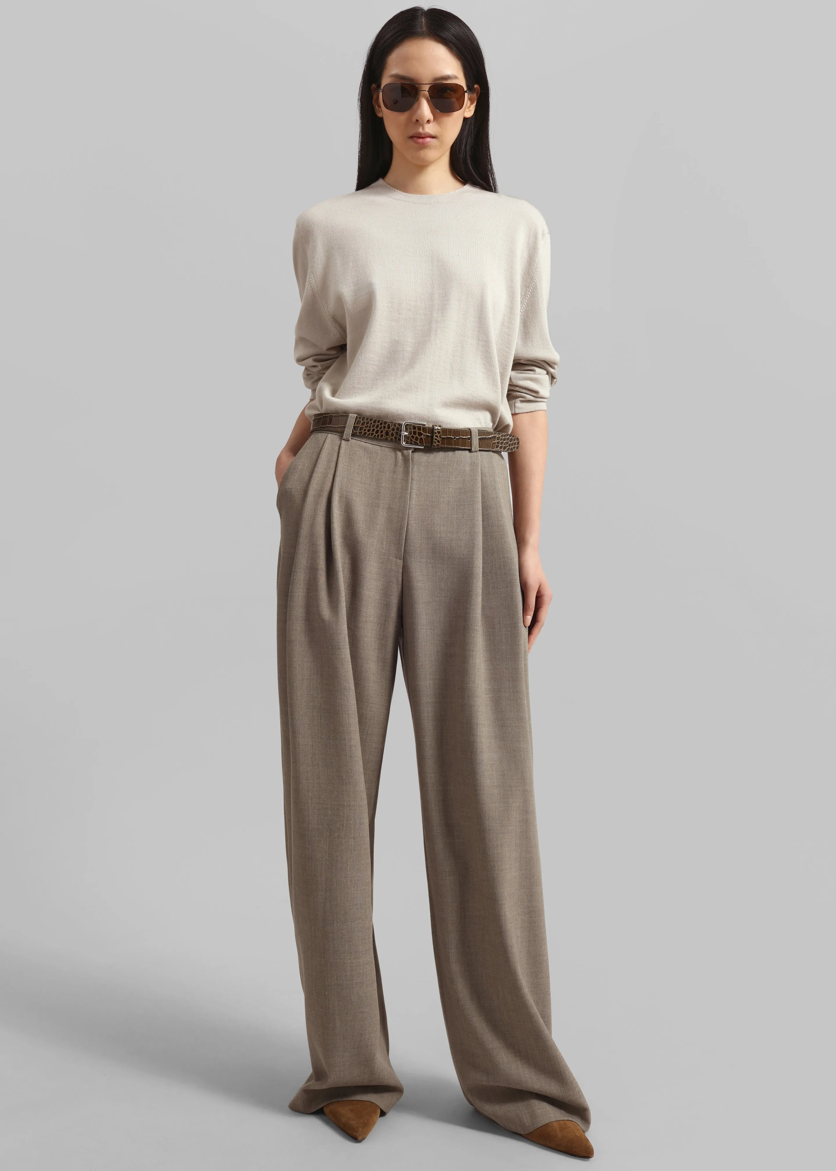 Sonoma Trousers - Taupe sold by Frankie Shop product image thumbnail 4