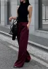 Neva Wide Trousers - Burgundy sold by Frankie Shop