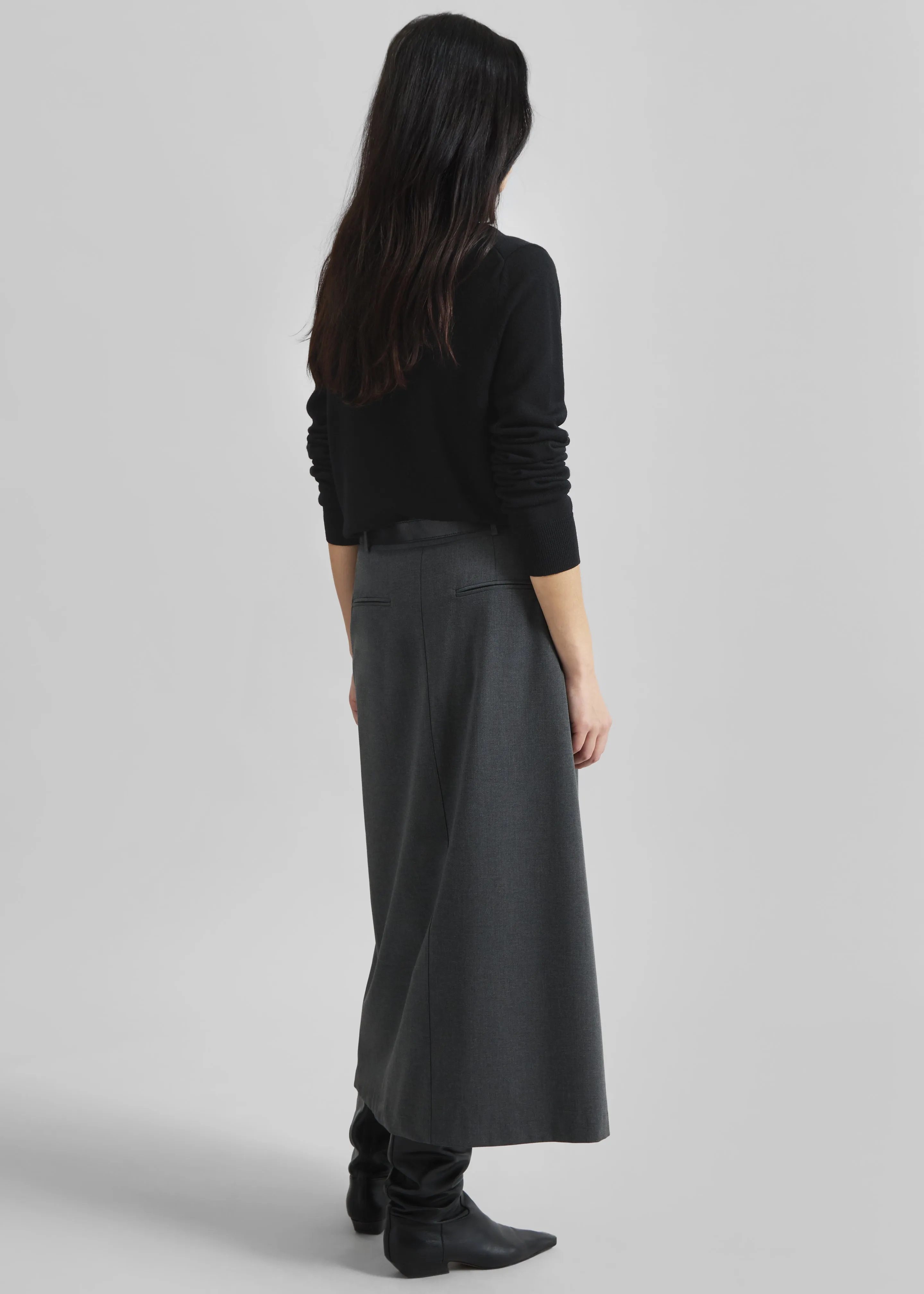 Greven Wrap Skirt - Dark Grey Melange sold by Frankie Shop product image thumbnail 5