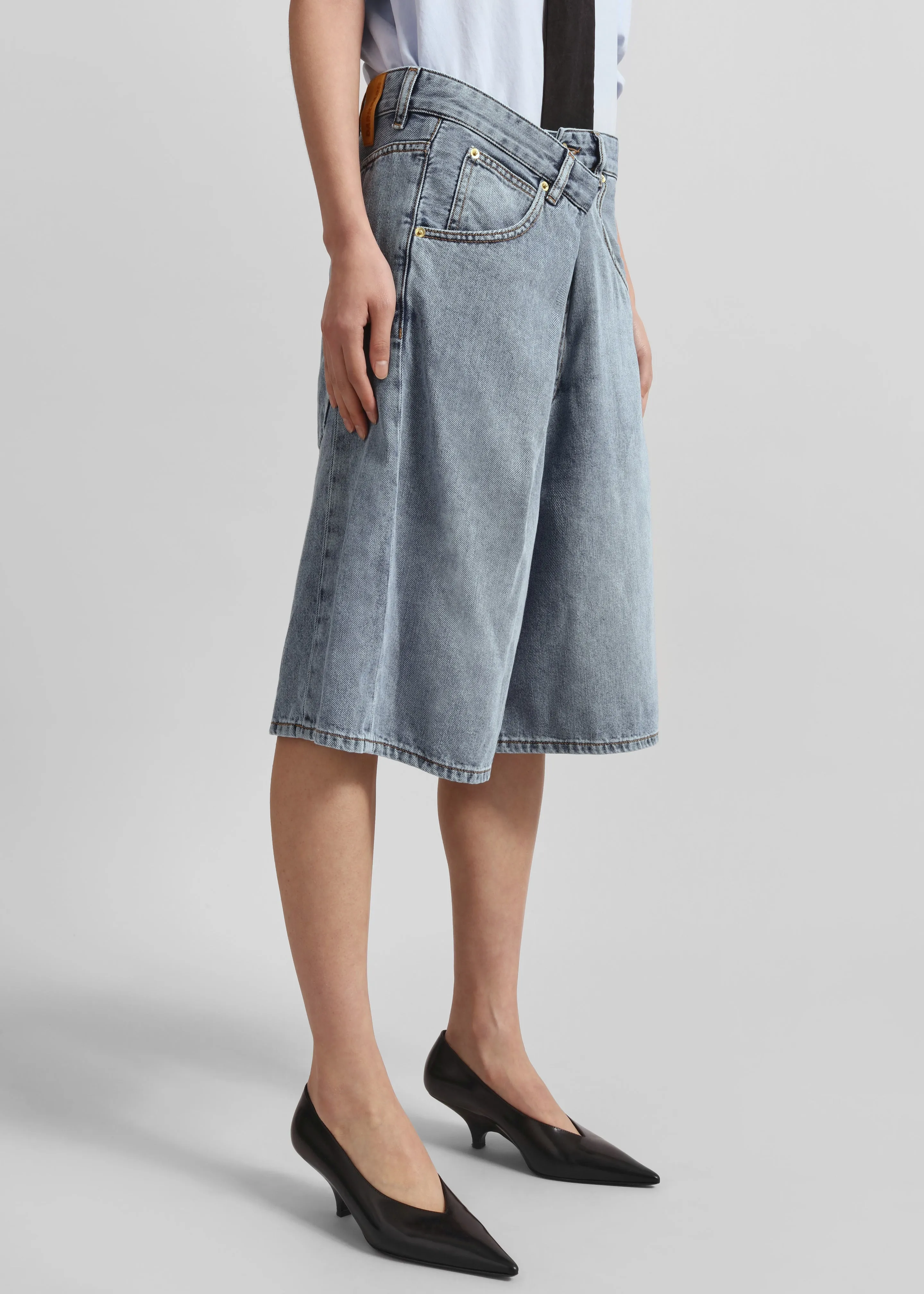 Darkpark Ines Fold Over Shorts - San Fran Blue sold by Frankie Shop product image thumbnail 2