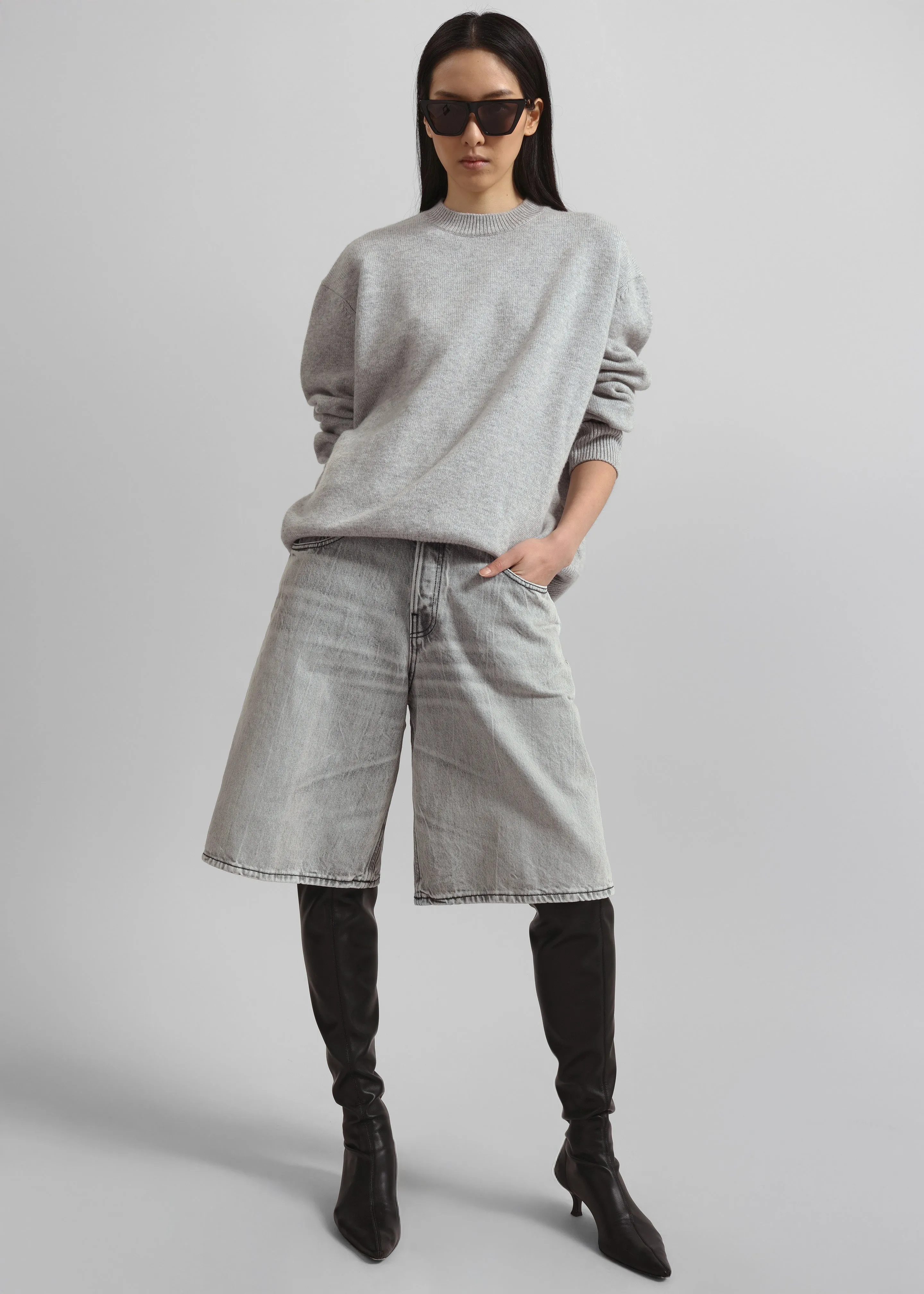 Haikure Becky Shorts - Fog Grey sold by Frankie Shop product image thumbnail 3