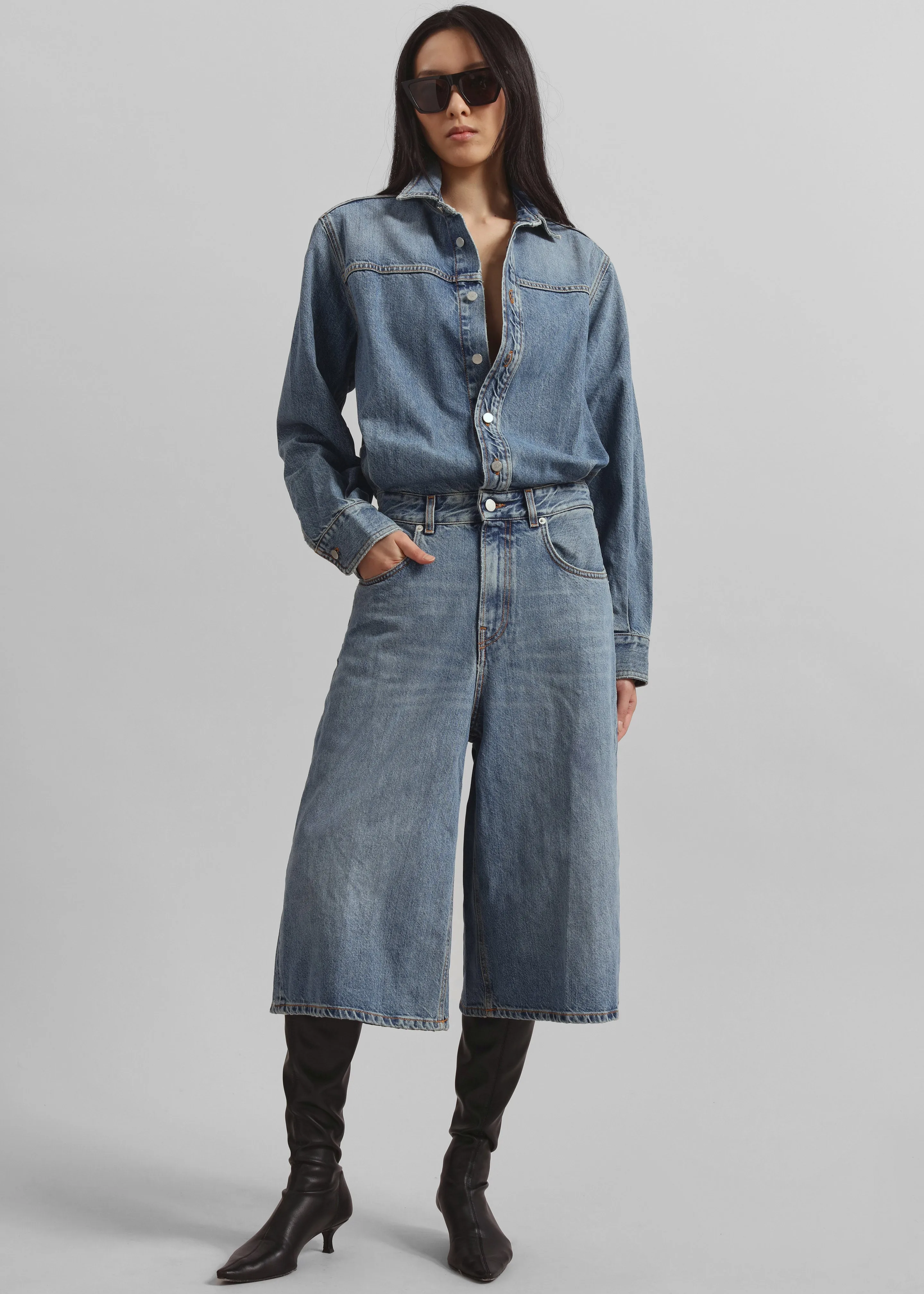 Haikure Tonya Jumpsuit - Mediterranean Blue sold by Frankie Shop product image thumbnail 4