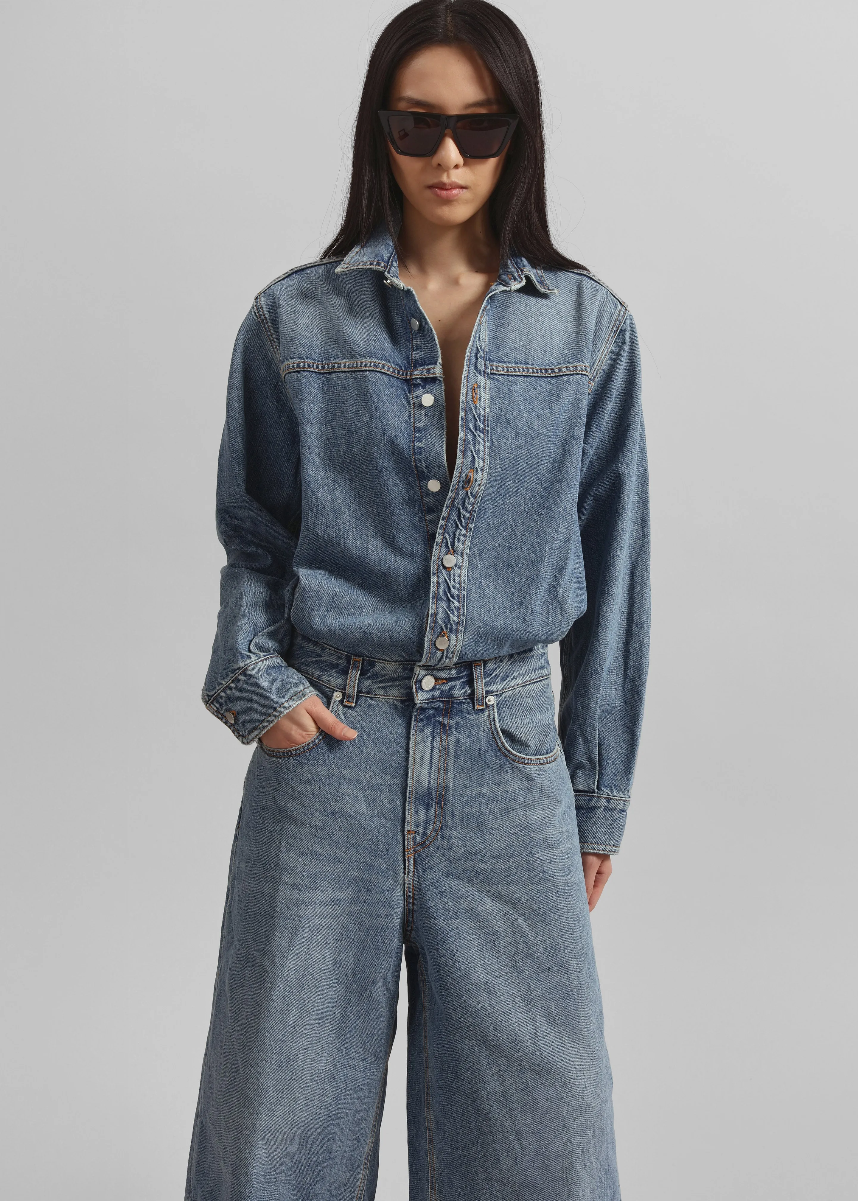 Haikure Tonya Jumpsuit - Mediterranean Blue sold by Frankie Shop product image thumbnail 5