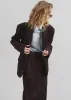 Salnor Suede Blazer - Dark Brown sold by Frankie Shop