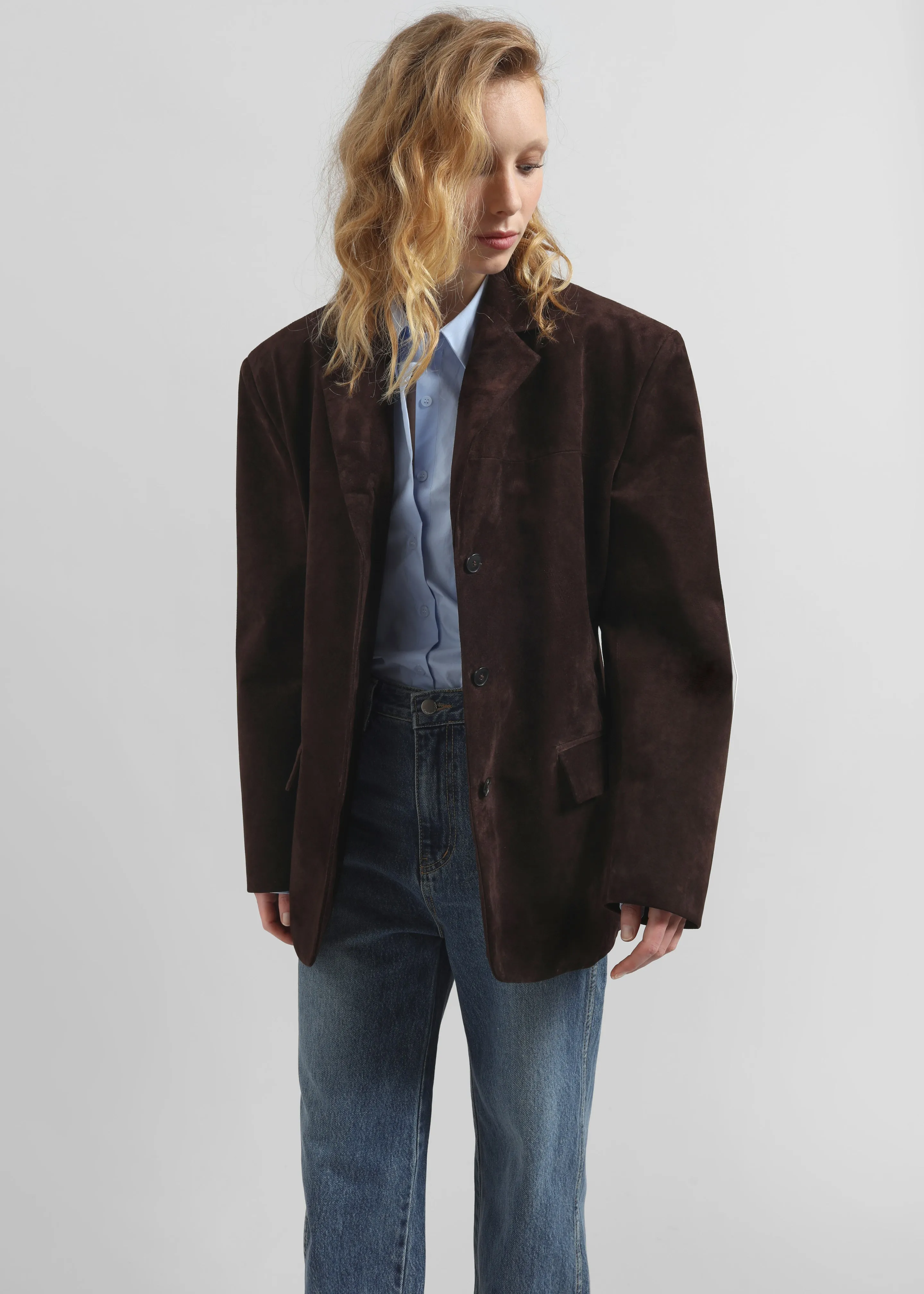 Salnor Suede Blazer - Dark Brown sold by Frankie Shop product image thumbnail 5