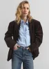 Salnor Suede Blazer - Dark Brown sold by Frankie Shop