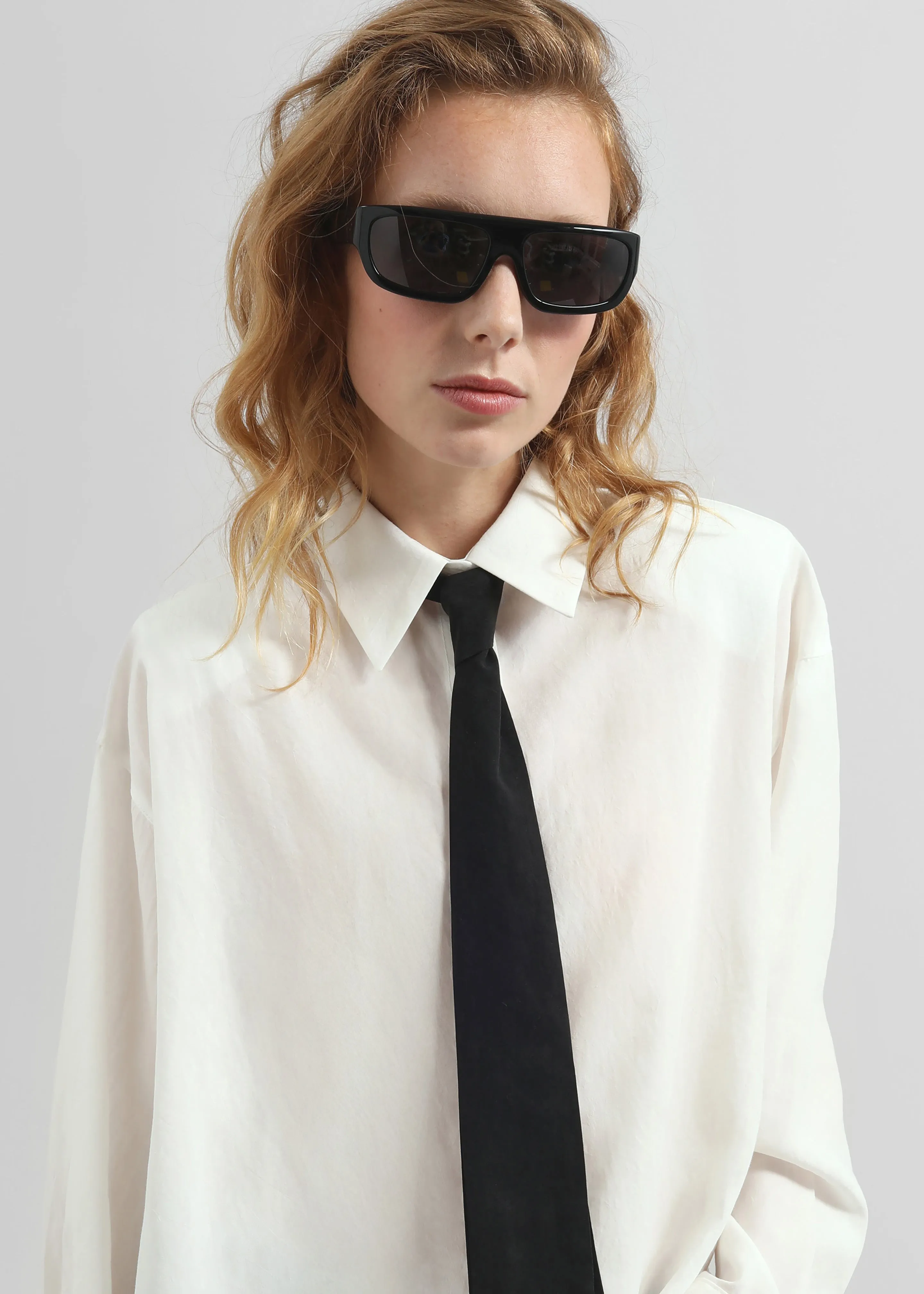 Patti Neck Tie Shirt - White sold by Frankie Shop product image thumbnail 3