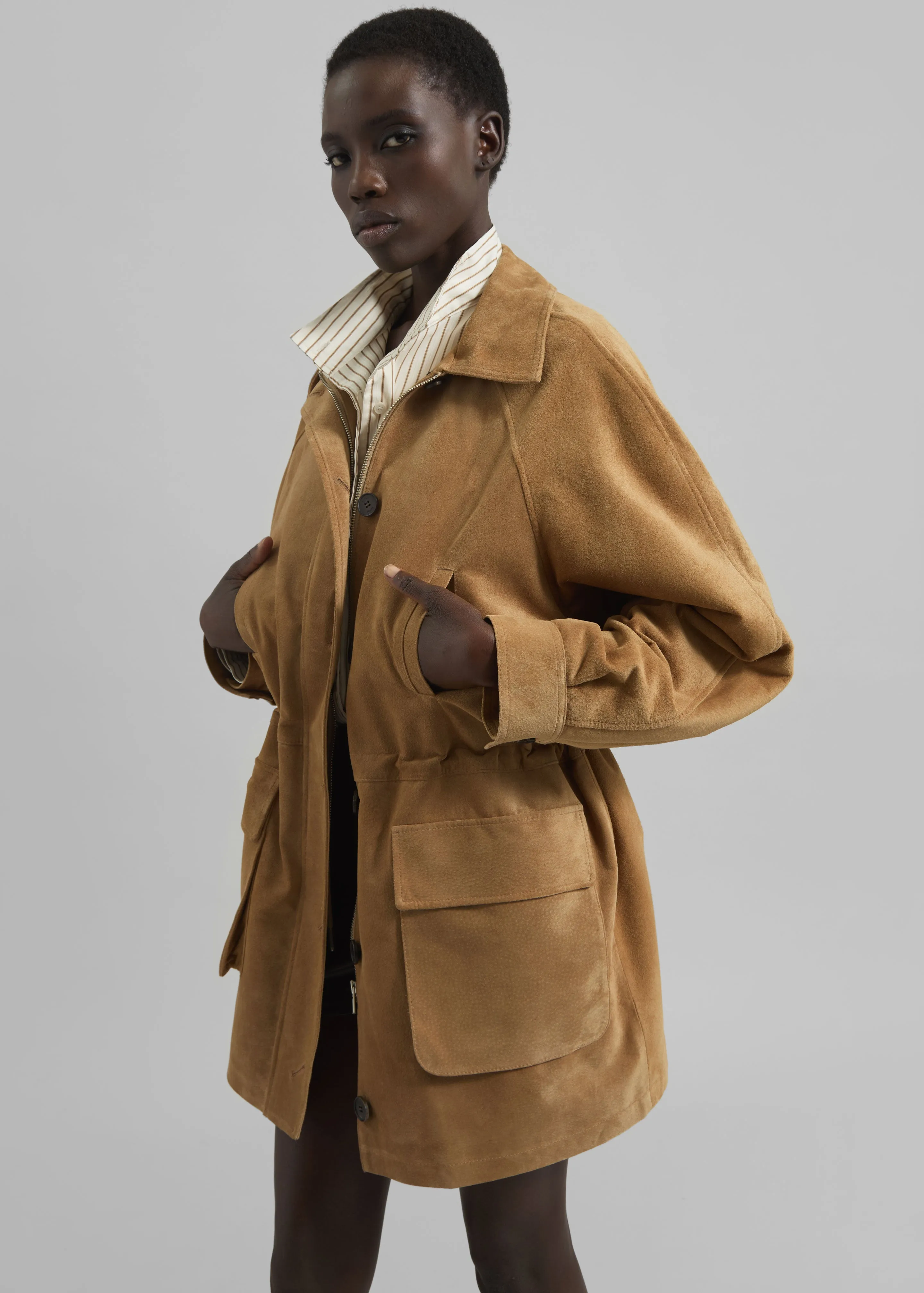 Kensal Suede Field Jacket - Camel sold by Frankie Shop product image thumbnail 3