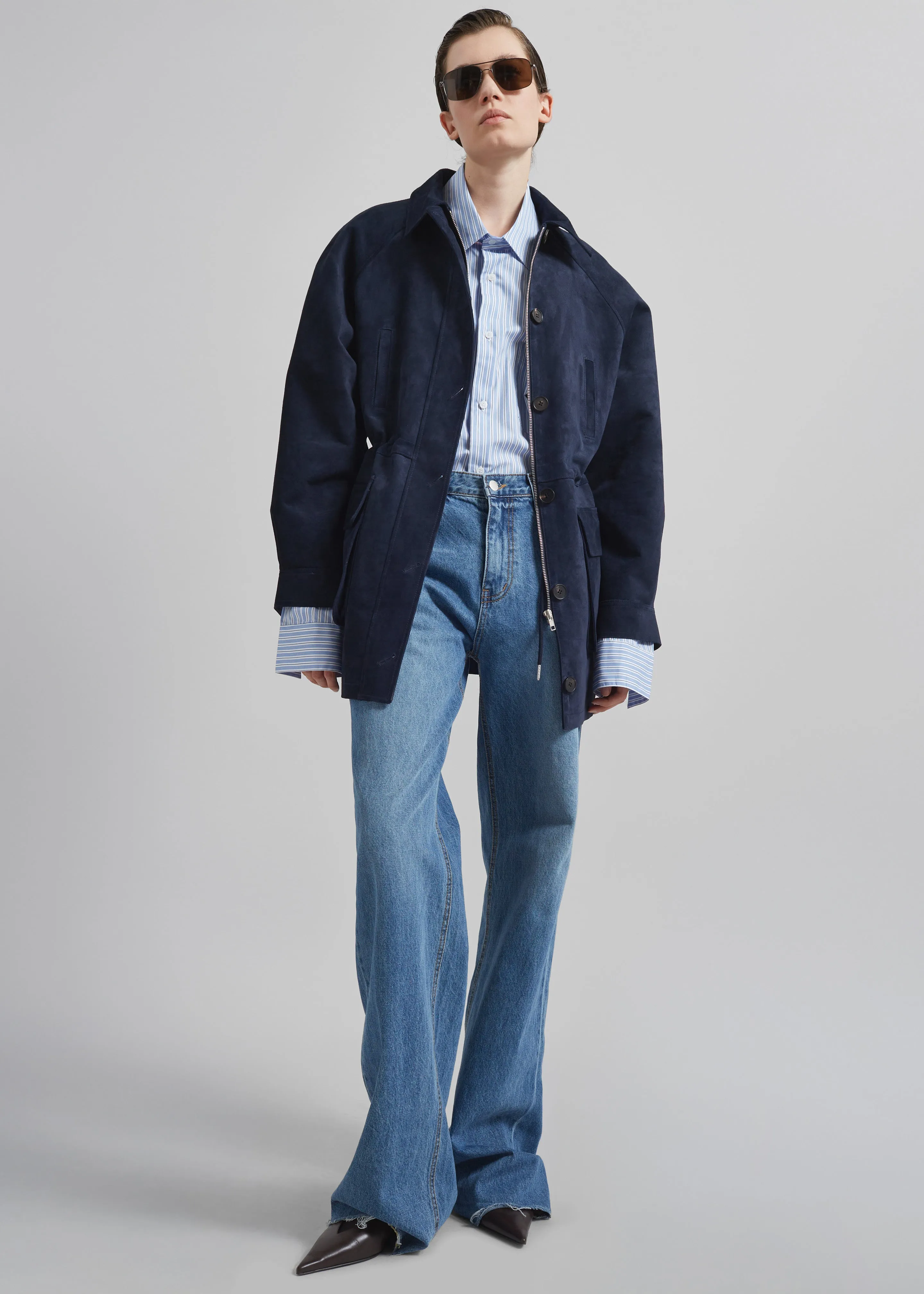 Kensal Suede Field Jacket - Navy sold by Frankie Shop product image thumbnail 2