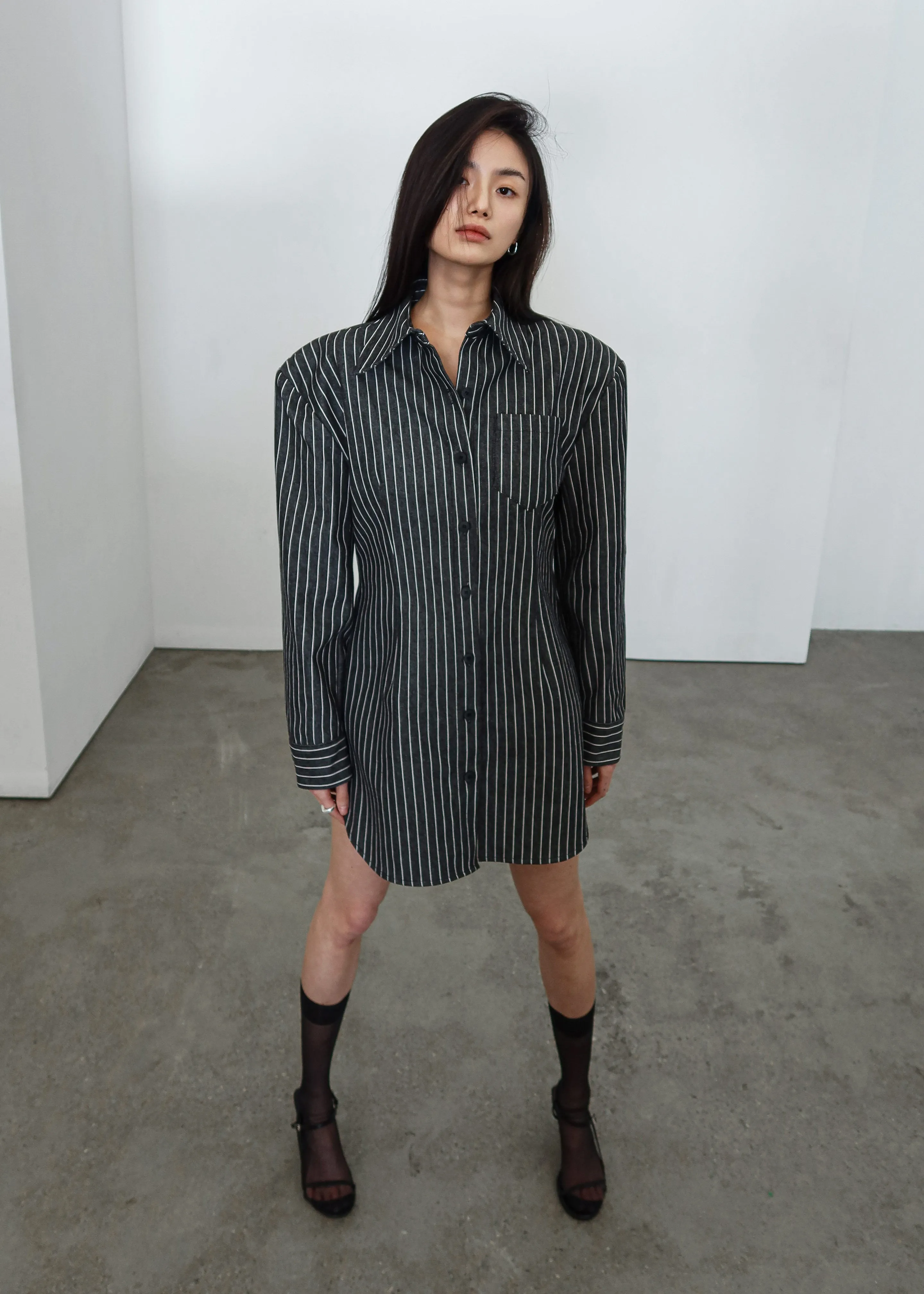 Sterford Pocket Shirt - Black/White Stripe sold by Frankie Shop product image thumbnail 2