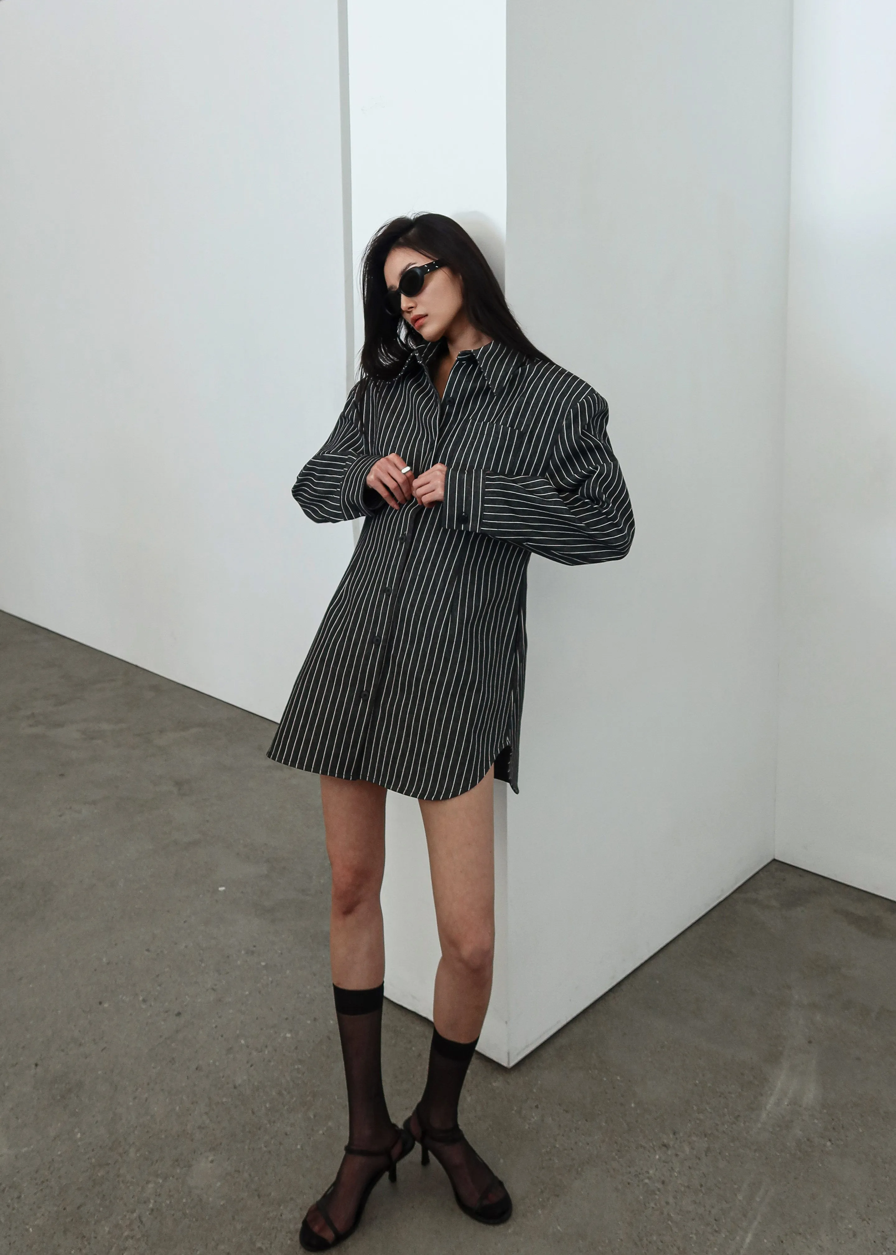 Sterford Pocket Shirt - Black/White Stripe sold by Frankie Shop product image thumbnail 5