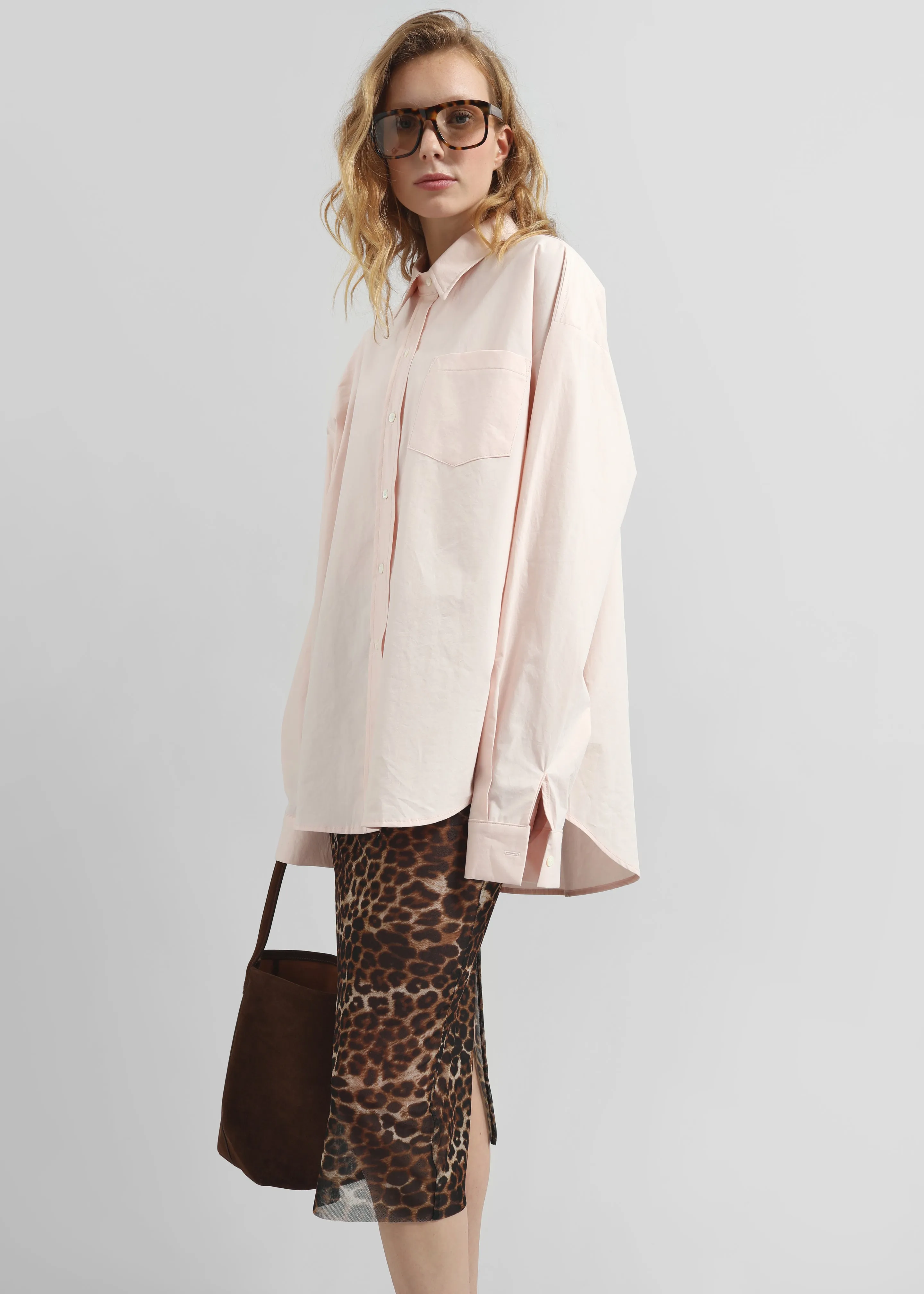 Volda Asymmetric Button-Up Shirt - Pink sold by Frankie Shop product image thumbnail 5